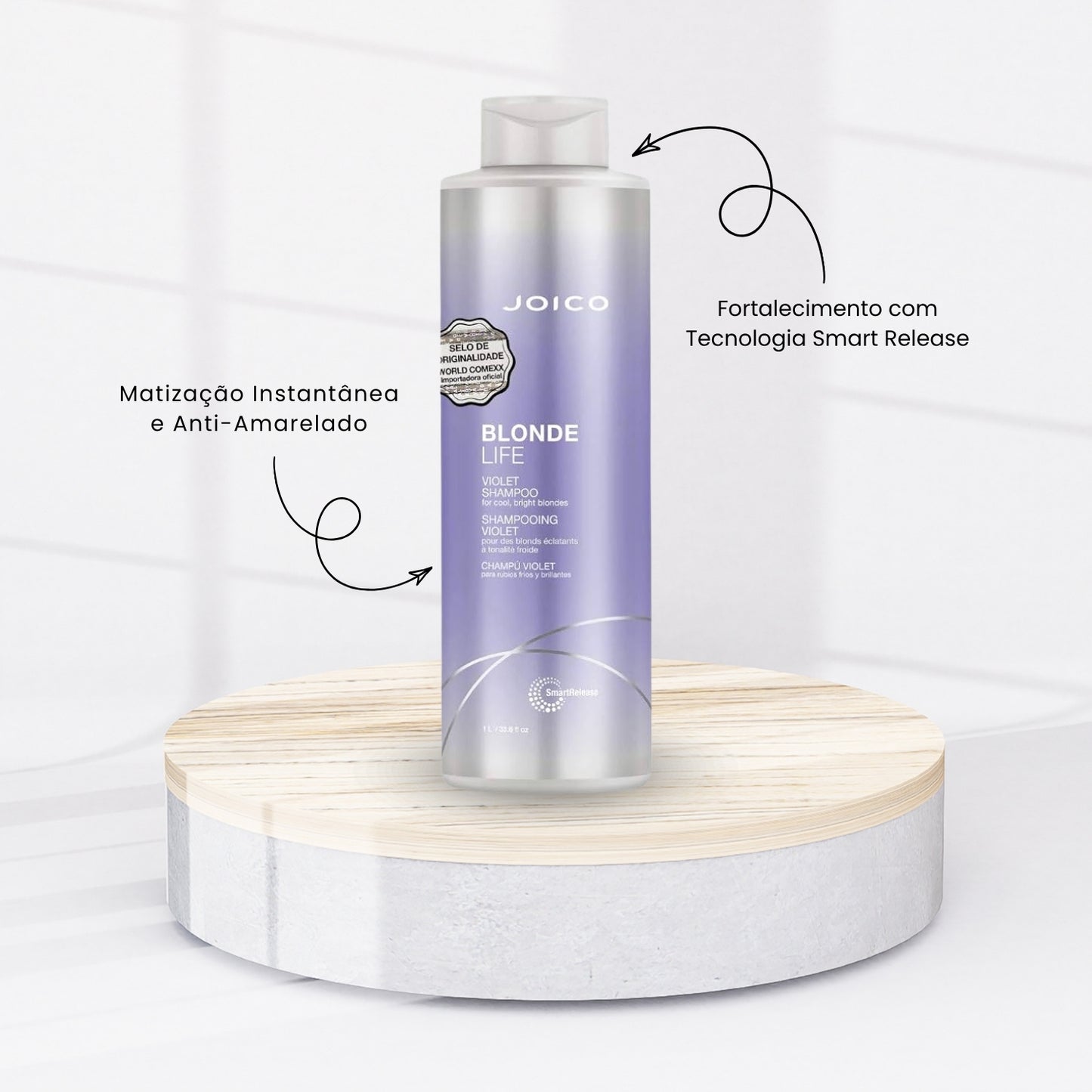 Shampoo Joico Blonde Life Violet Smart Release Matizador 1 Litro