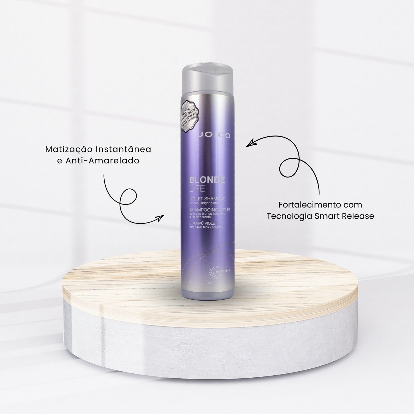 Shampoo Joico Blonde Life Violet Smart Release Matizador 300 ml