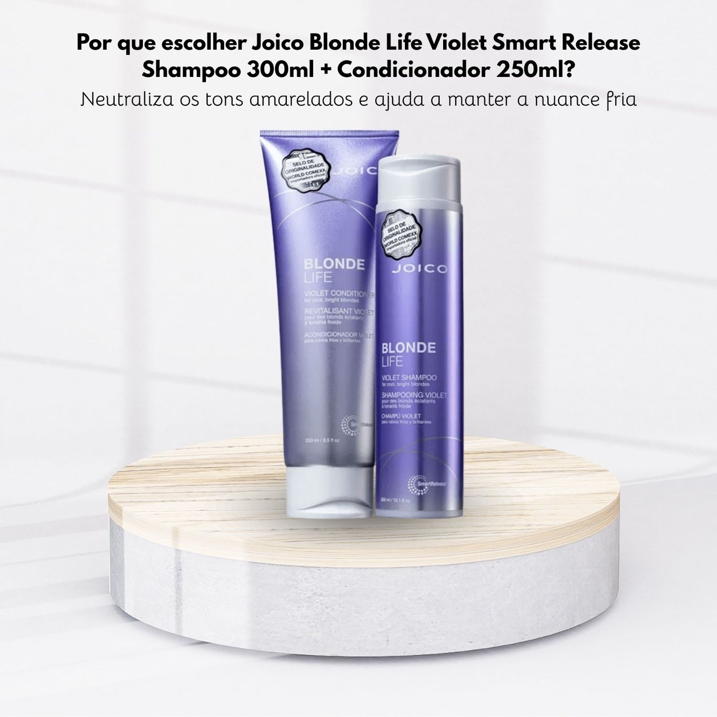 Kit Joico Blonde Life Violet Smart Release Shampoo 300 ml + Condicionador 250 ml
