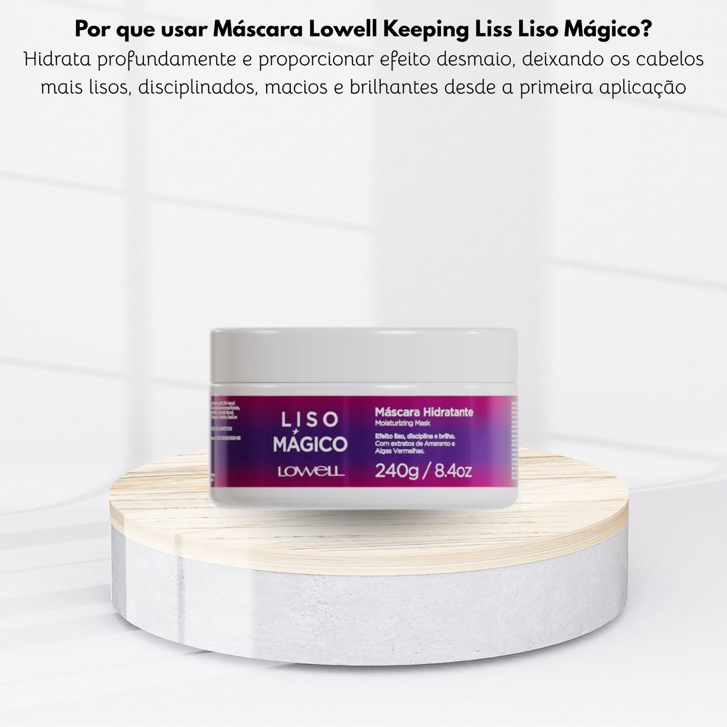 Máscara Lowell Keeping Liss Liso Mágico 240 g