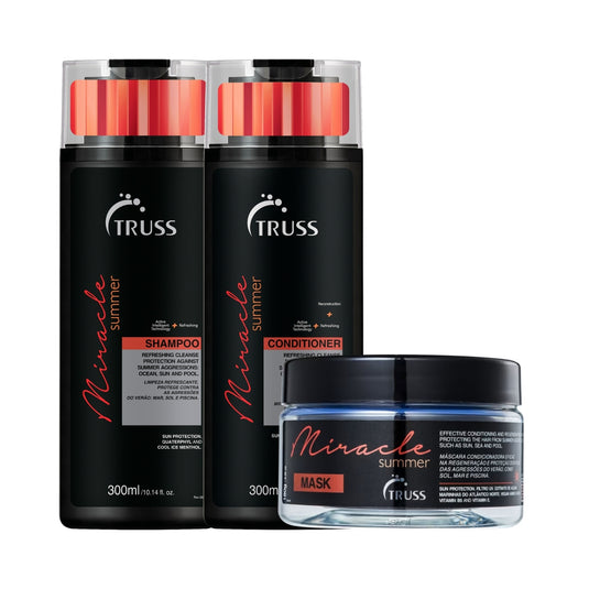 Kit Truss Miracle Summer Shampoo 300 ml + Condicionador 300 ml + Máscara Summer