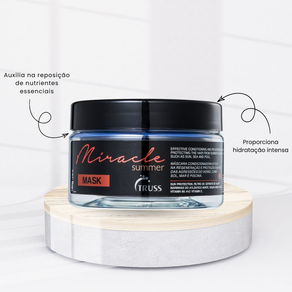 Kit Truss Miracle Summer Shampoo 300 ml + Condicionador 300 ml + Máscara Summer