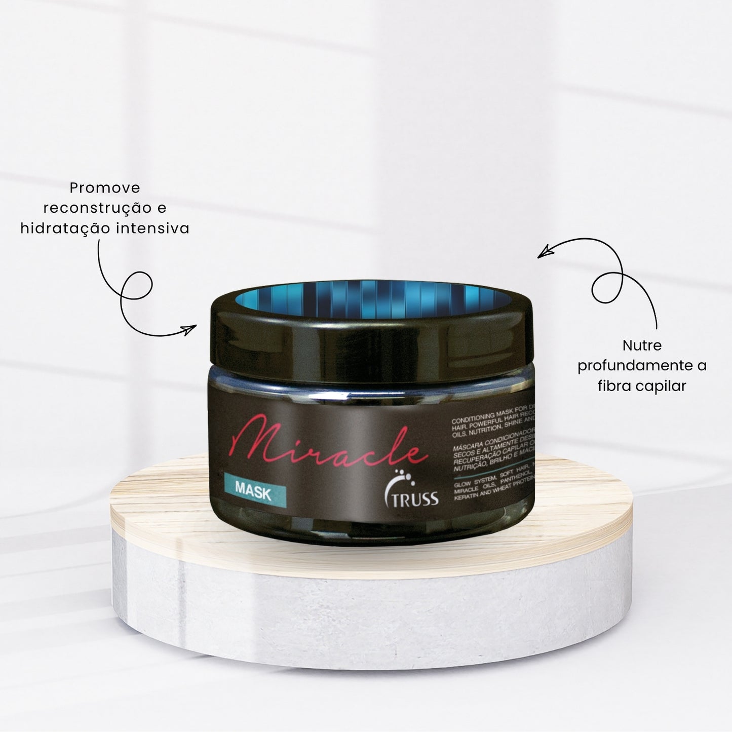 Kit Truss Miracle Shampoo 300 ml + Condicionador 300 ml + Máscara Miracle