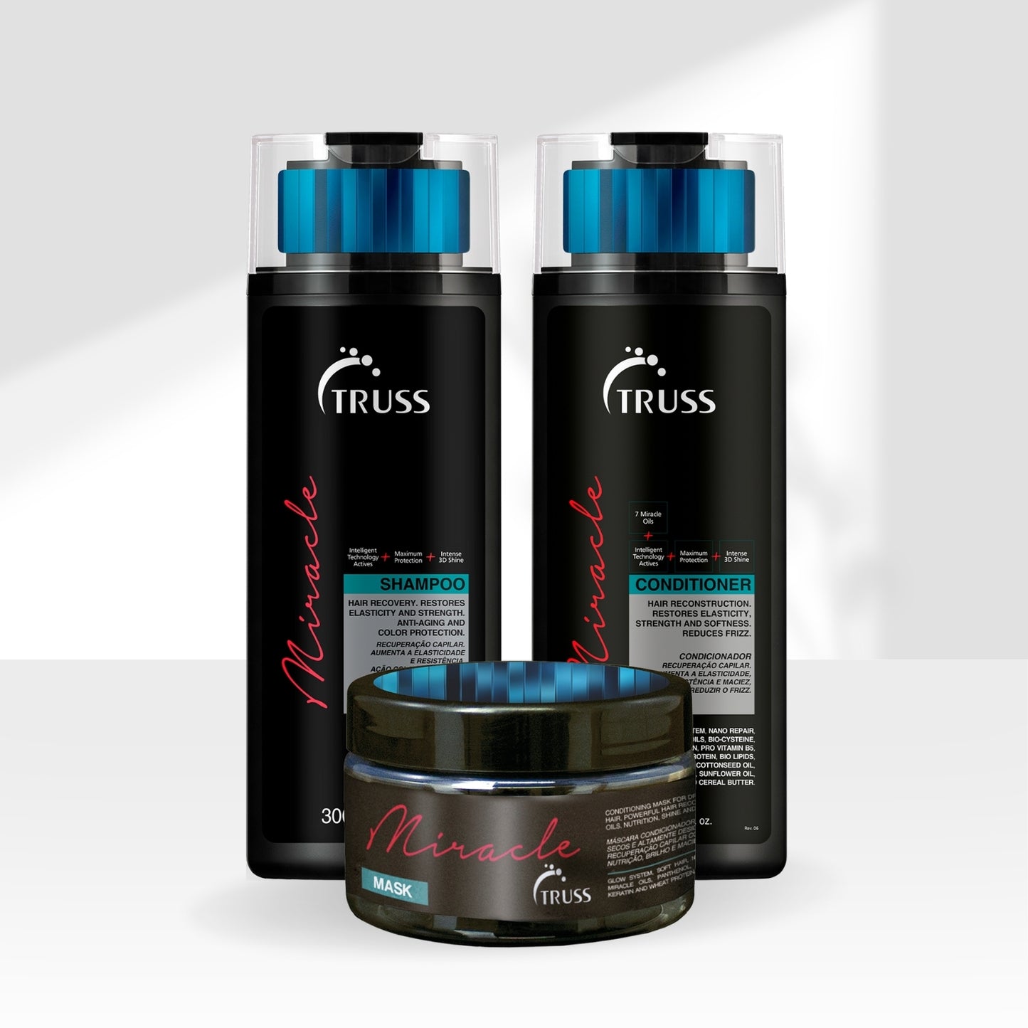 Kit Truss Miracle Shampoo 300 ml + Condicionador 300 ml + Máscara Miracle