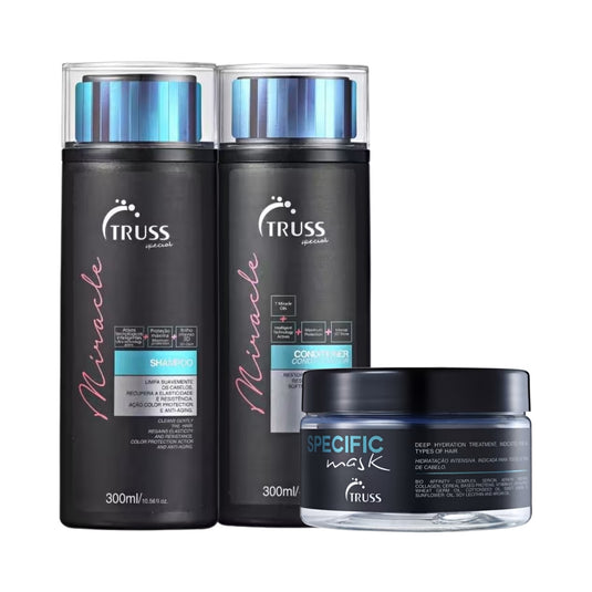 Kit Truss Miracle Shampoo 300 ml + Condicionador 300 ml + Máscara Specific