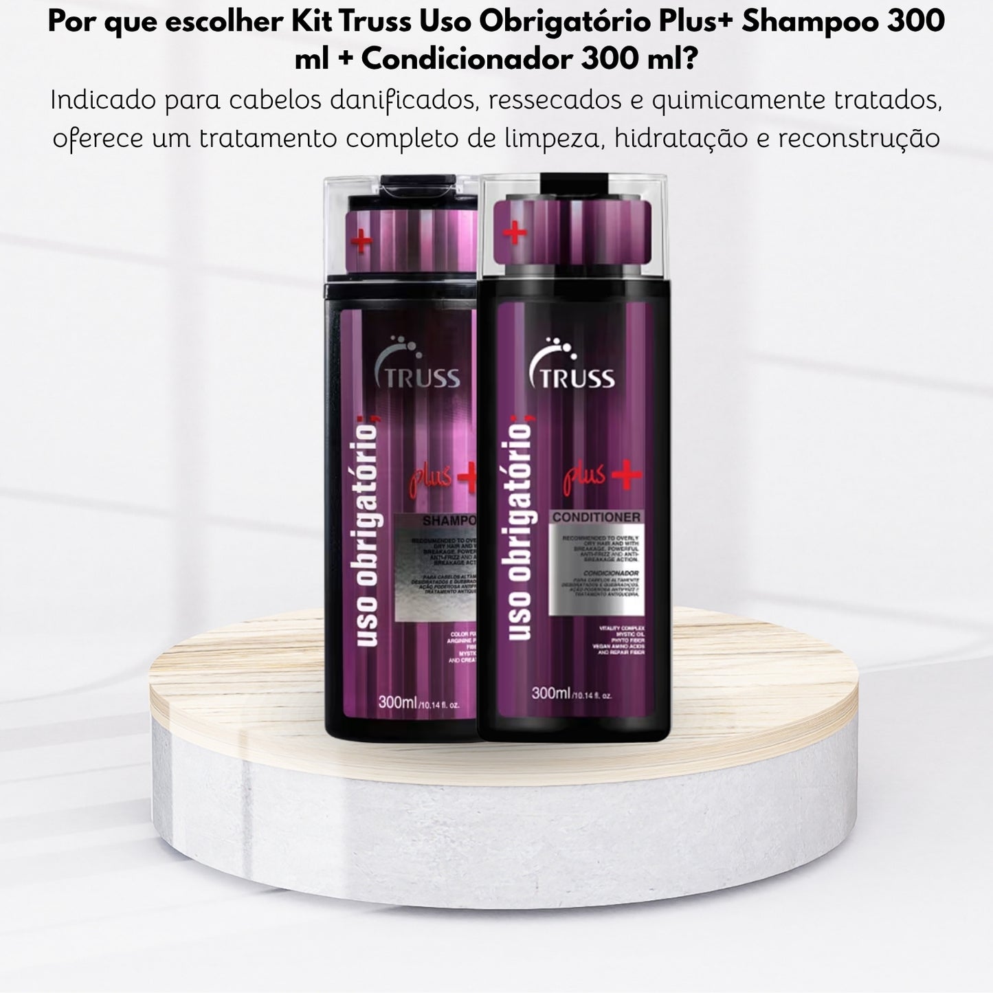Kit Truss Uso Obrigatório Plus+ Shampoo 300 ml + Condicionador 300 ml