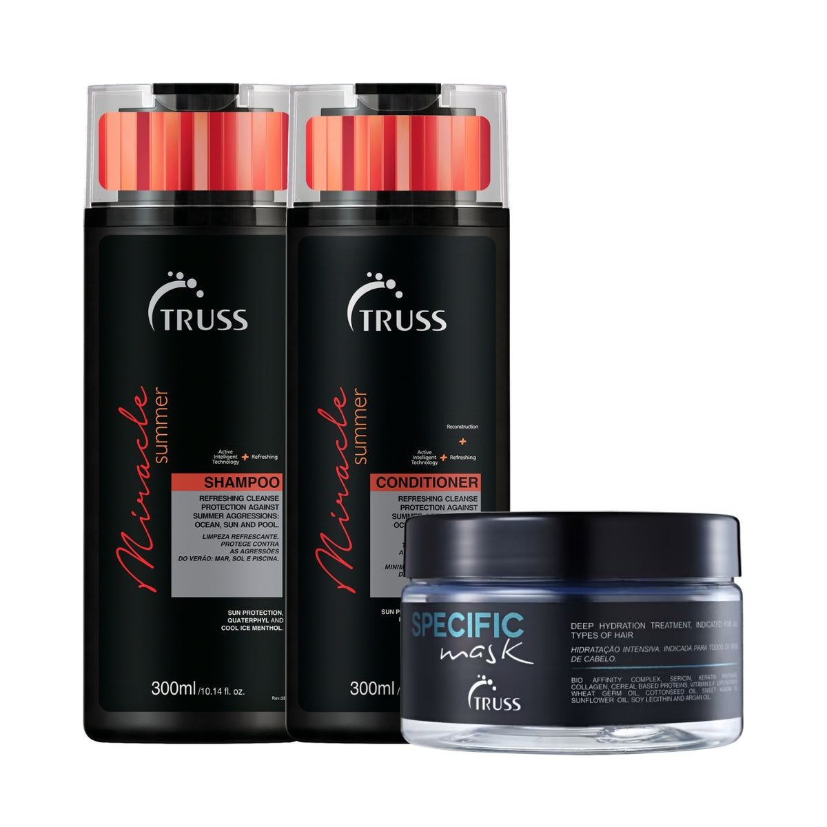 Kit Truss Miracle Summer Shampoo + Condicionador 300 ml + Specific 180 ml