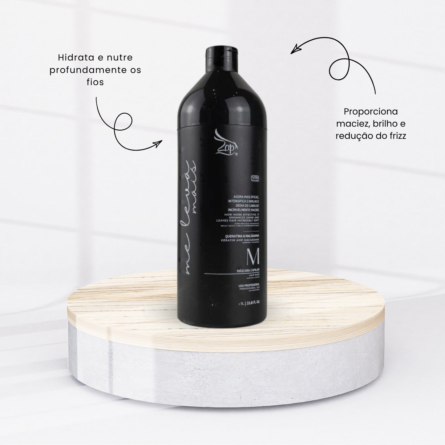 Kit Zap Me Leva+ Shampoo e Máscara (2 x 1 Litro) e Ztox 400 g
