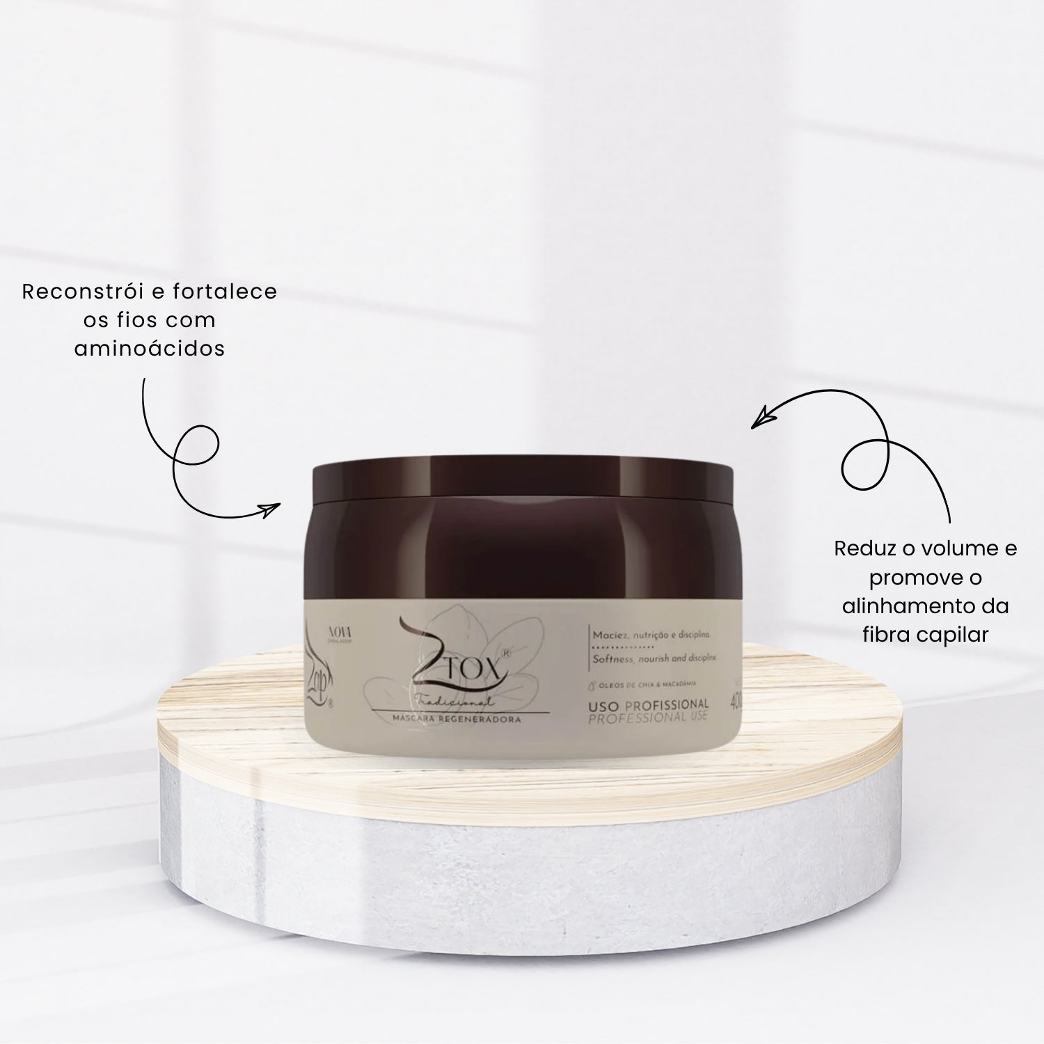 Kit Zap Me Leva+ Shampoo e Máscara (2 x 1 Litro) e Ztox 400 g