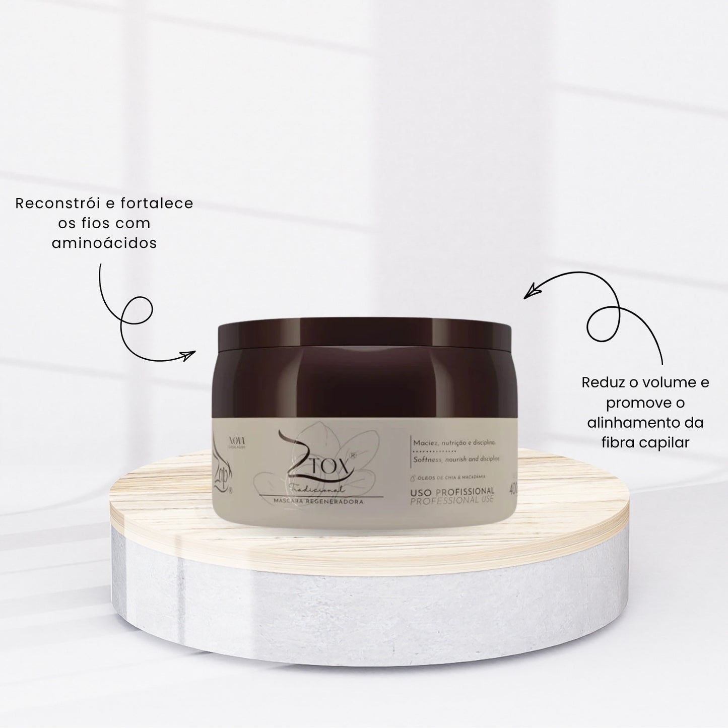 Kit Zap Me Leva+ Shampoo e Máscara (2 x 1 Litro) e Ztox 400 g