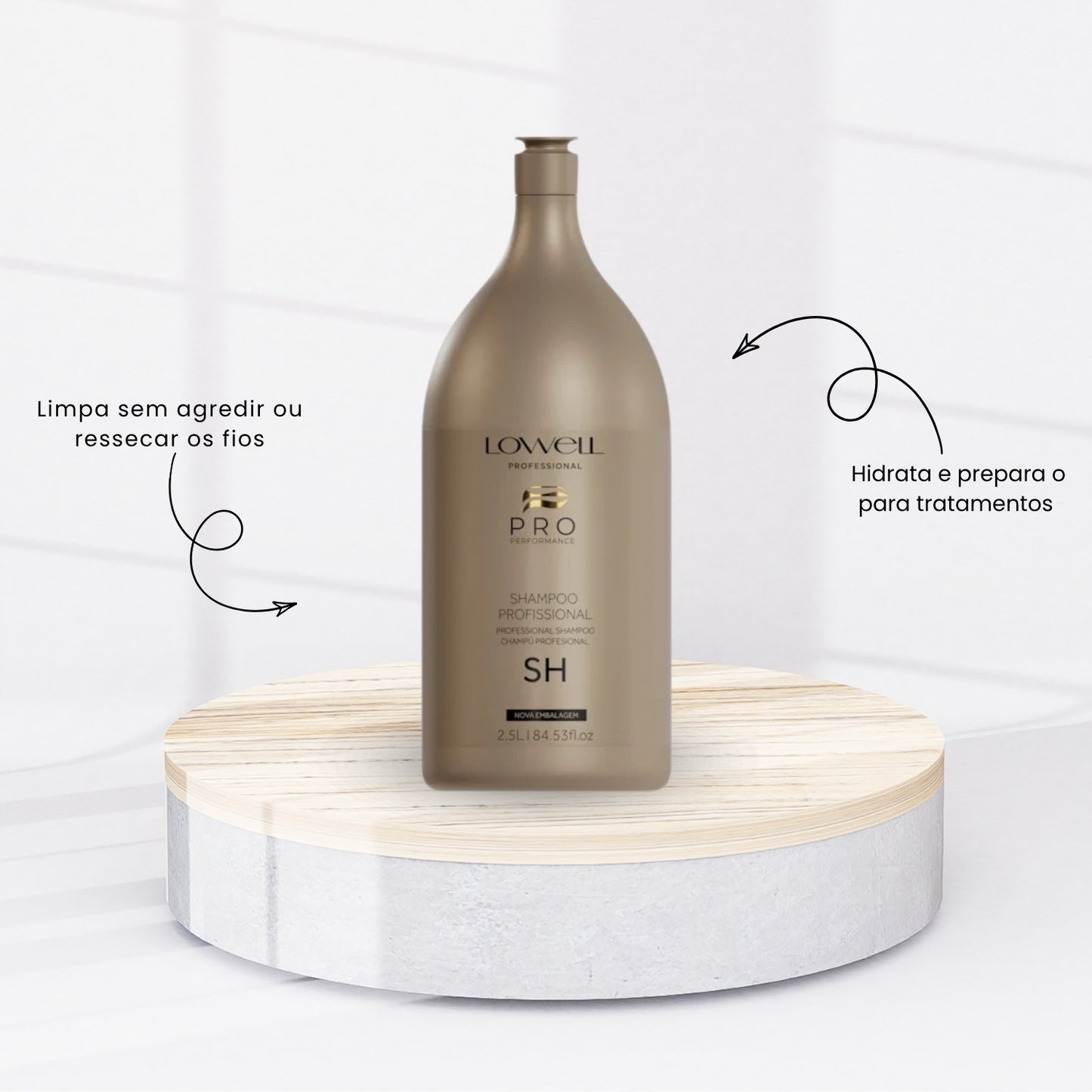 Kit Lowell Lavatório Shampoo 2,5L + Condicionador 2,5L