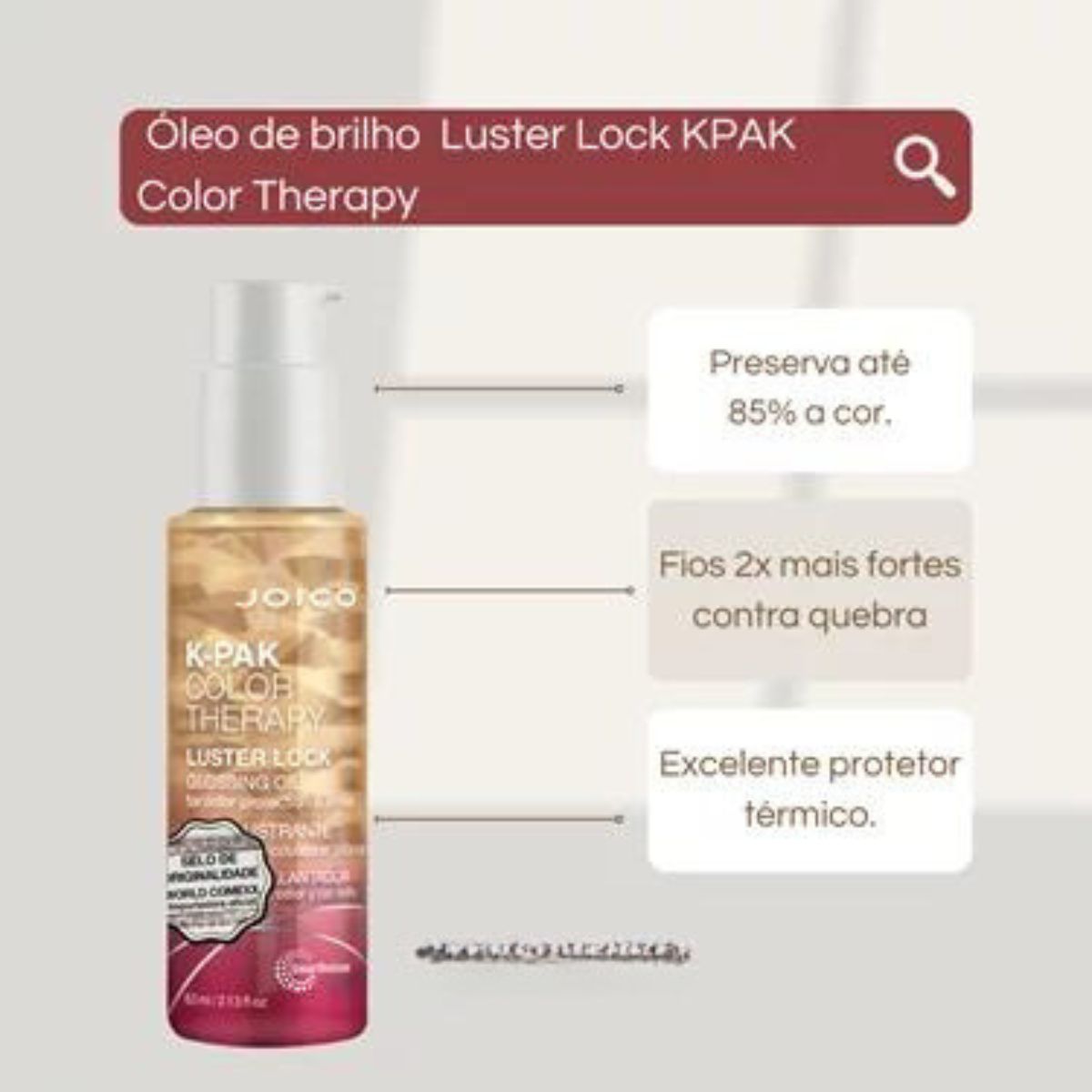 Oleo Capilar Joico K-PAK Color Therapy Luster Lock Smart Release 63 ml