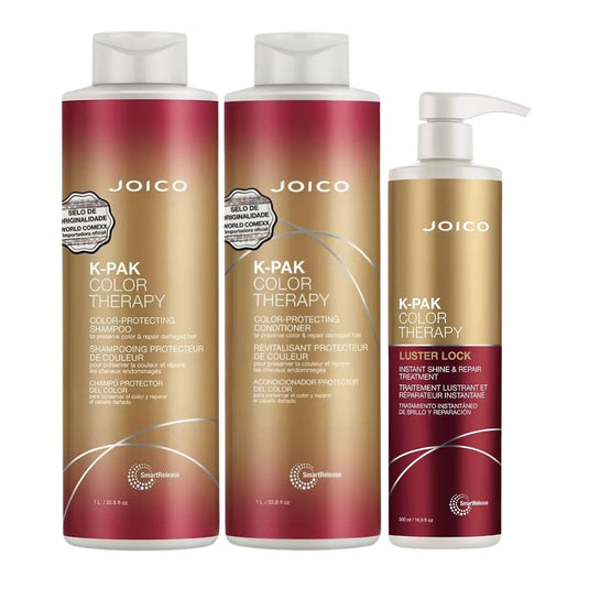 Kit Joico K-PAK Color Therapy Shampoo 1 Litro + Condicionador 1 Litro + Máscara 500 ml