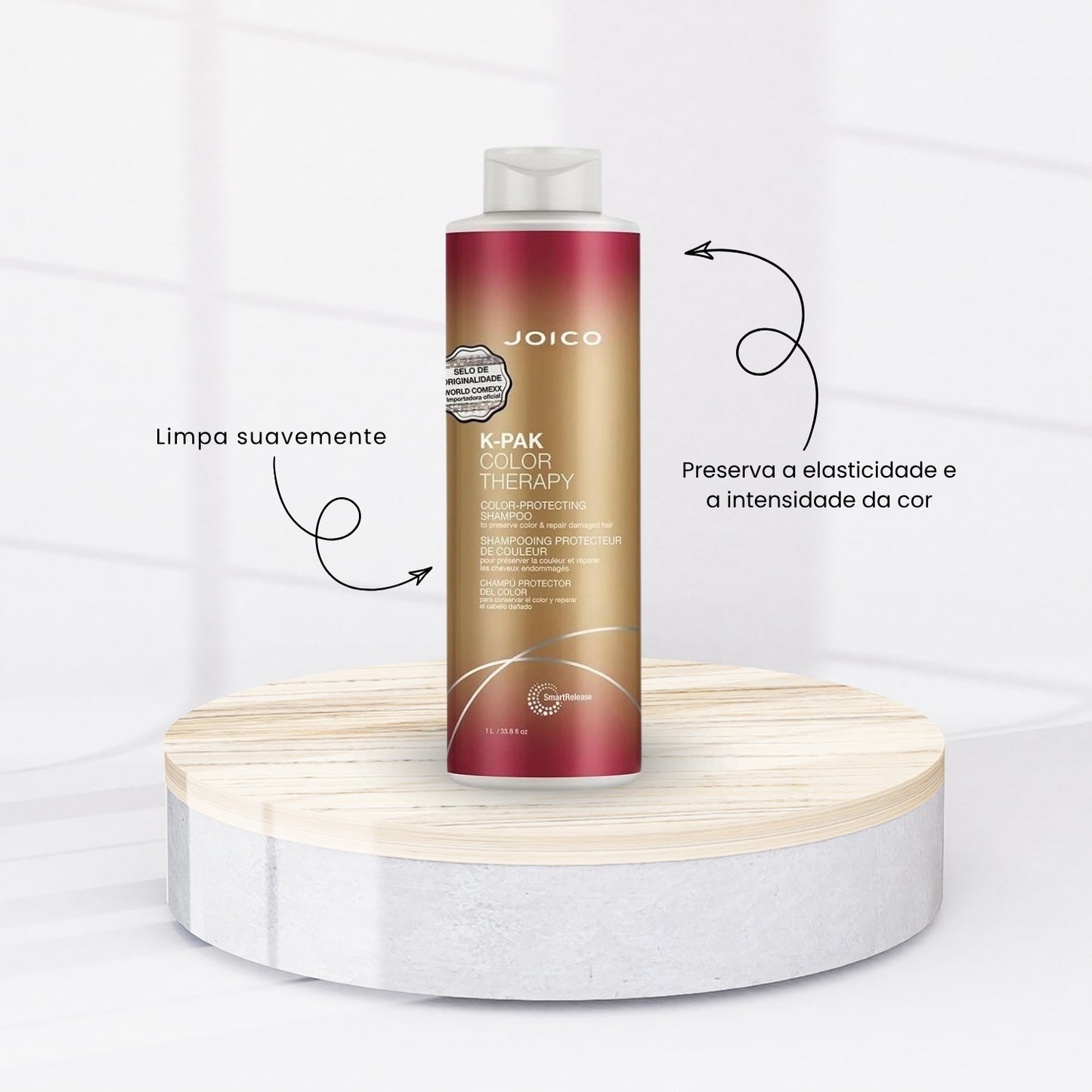 Kit Joico K-PAK Color Therapy Shampoo 1 Litro + Condicionador 1 Litro + Máscara 500 ml