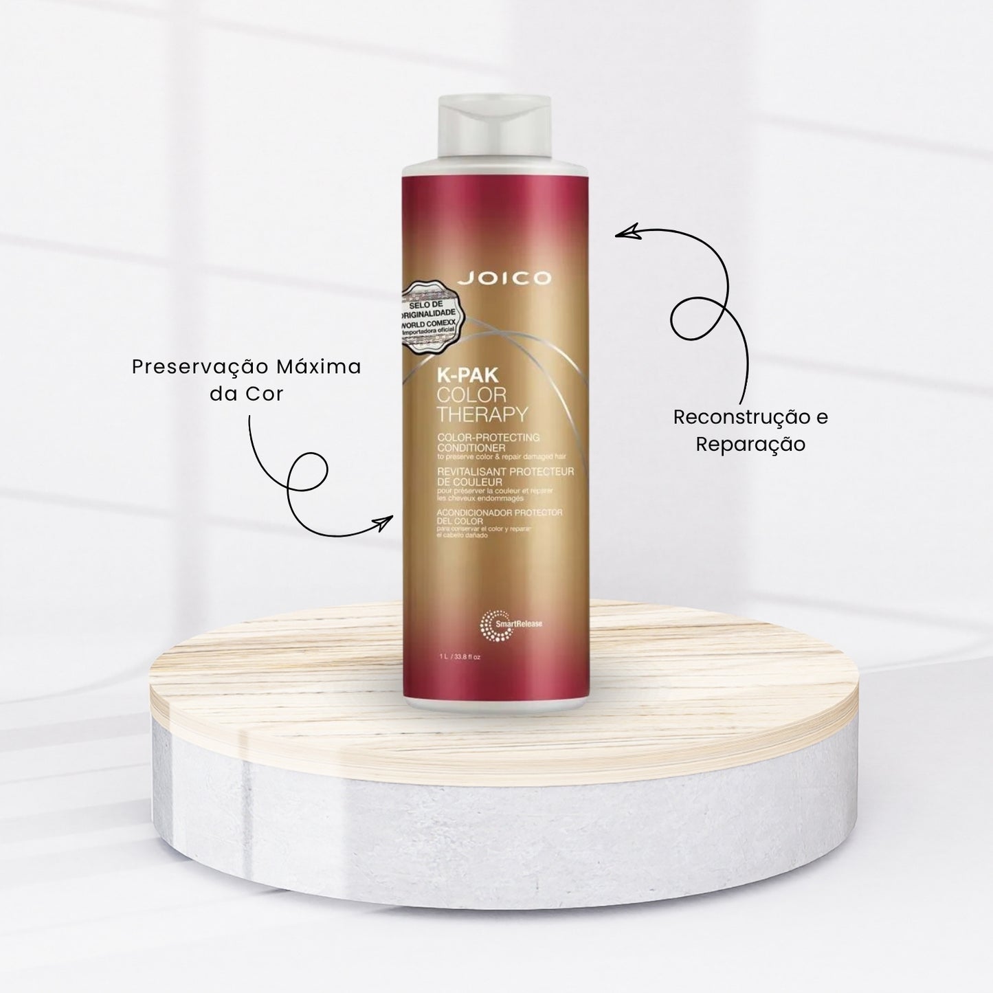 Kit Joico K-PAK Color Therapy Shampoo 1 Litro + Condicionador 1 Litro + Máscara 500 ml