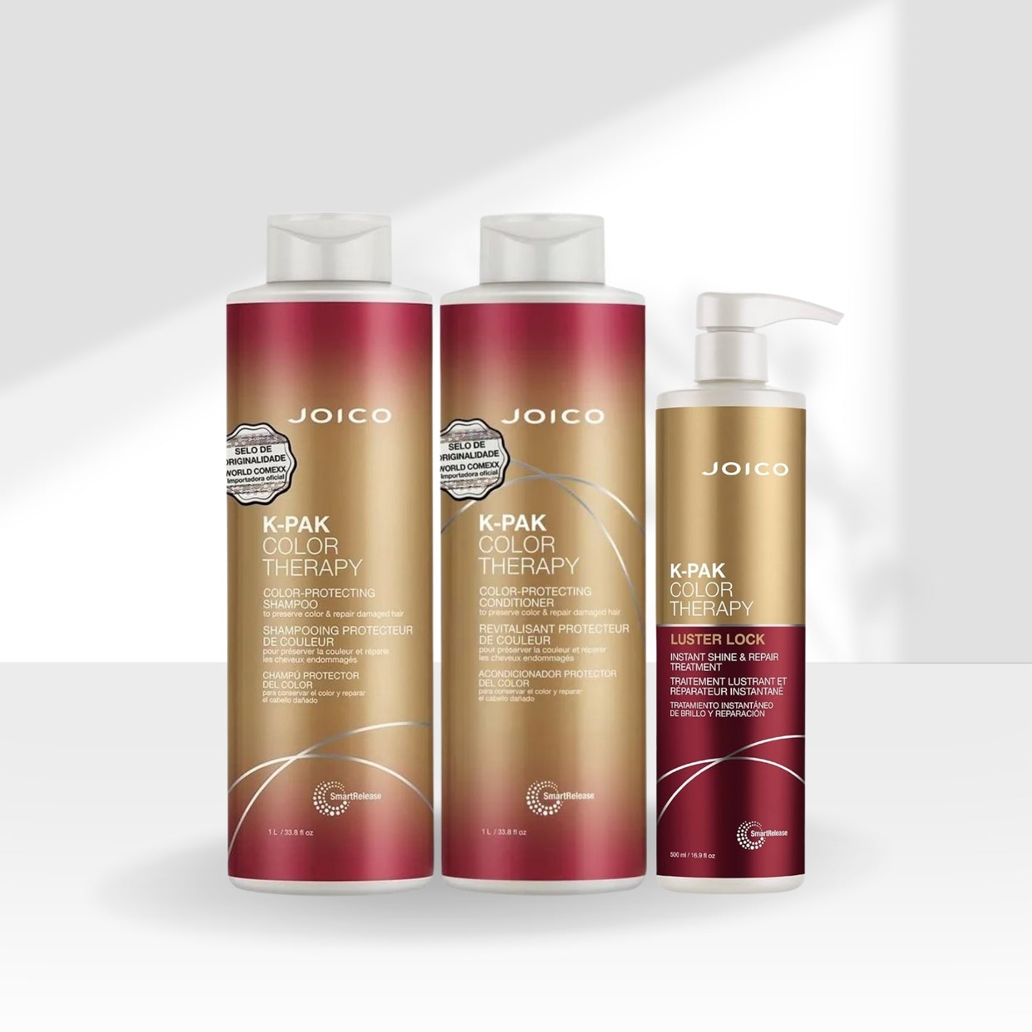 Kit Joico K-PAK Color Therapy Shampoo 1 Litro + Condicionador 1 Litro + Máscara 500 ml