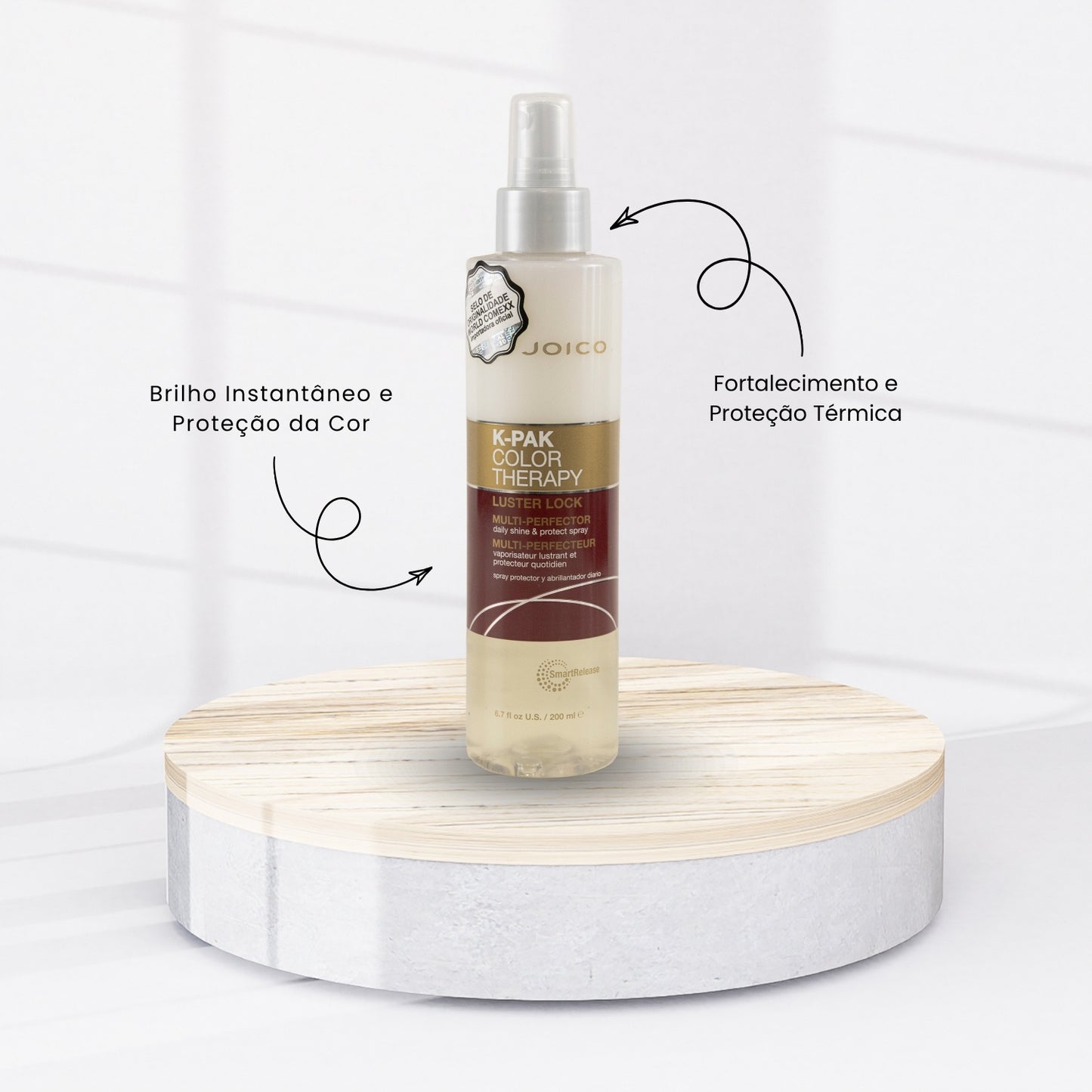 Kit Joico K-PAK Color Therapy Smart Release Luster Lock Shampoo + Condicionador 250 ml + Leave-in 200 ml