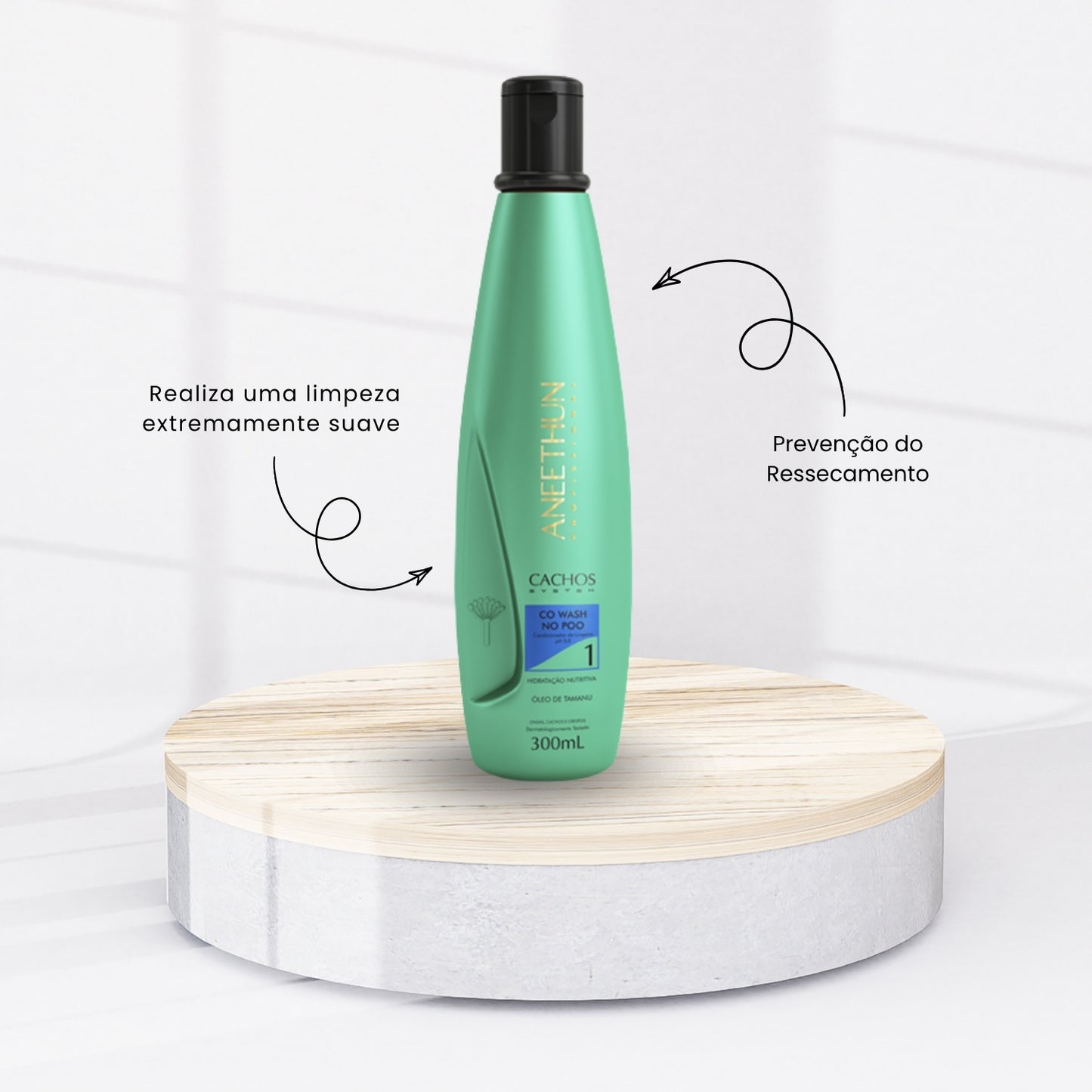 Kit Aneethun Cachos Co Wash 300 ml + Máscara 500 g para Cabelo Cacheado