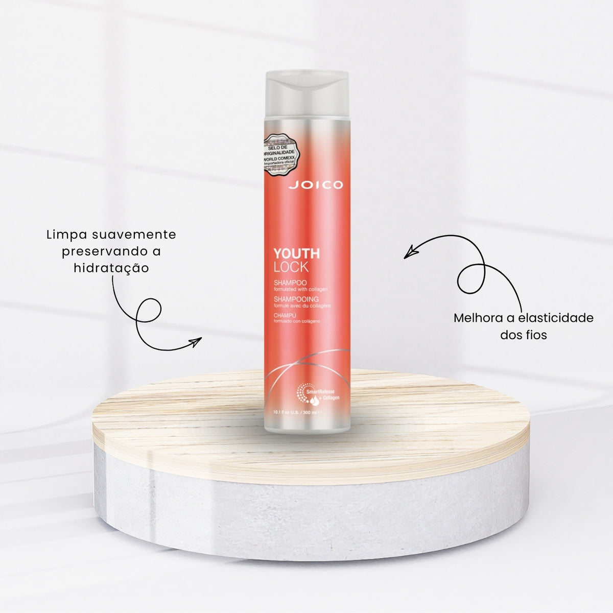 Kit Joico Youth Lock Shampoo 300 ml + Condicionador 250 ml + Máscara 150 ml