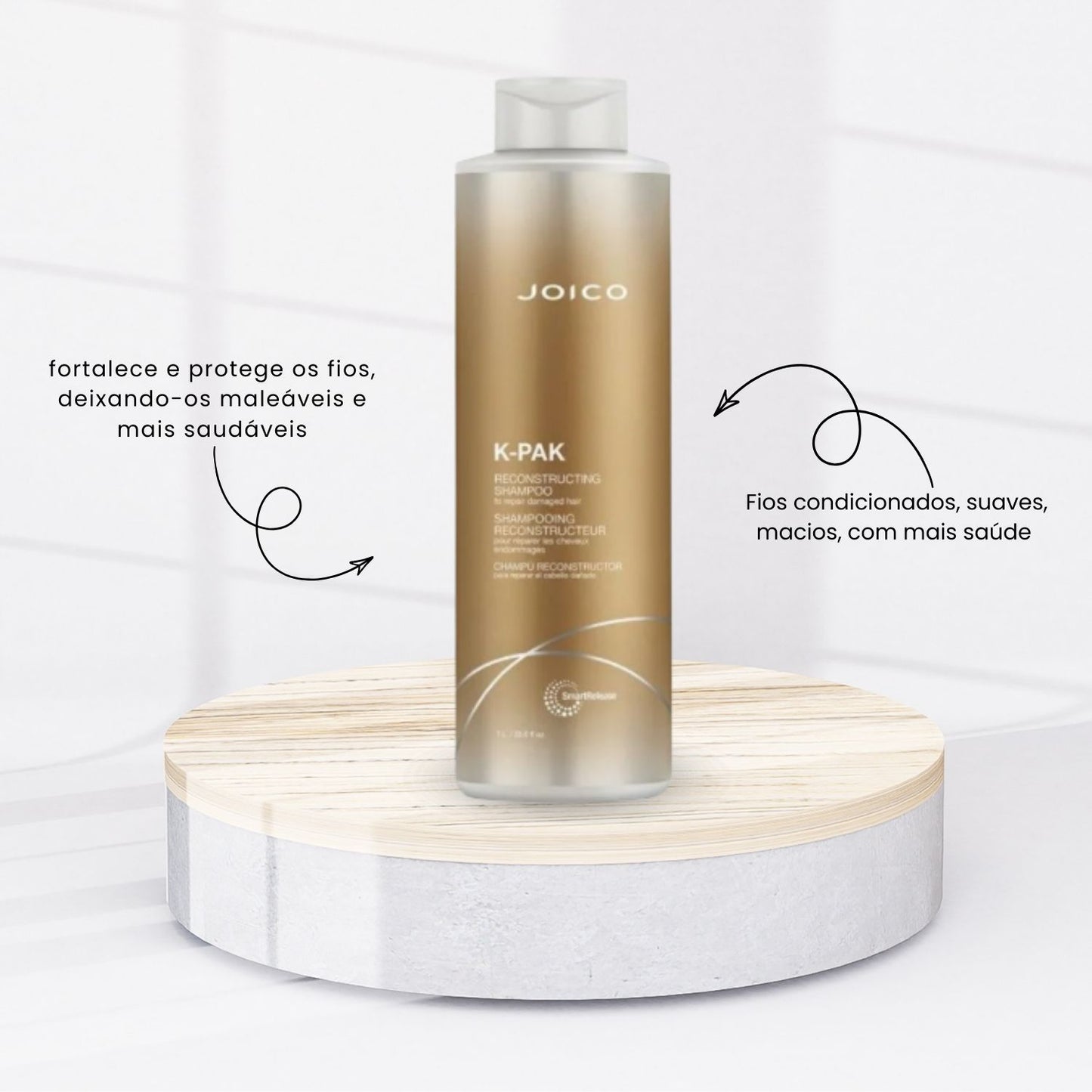 Kit Joico K-PAK Tratamento Shampoo 1 Litro + Condicionador 1 Litro