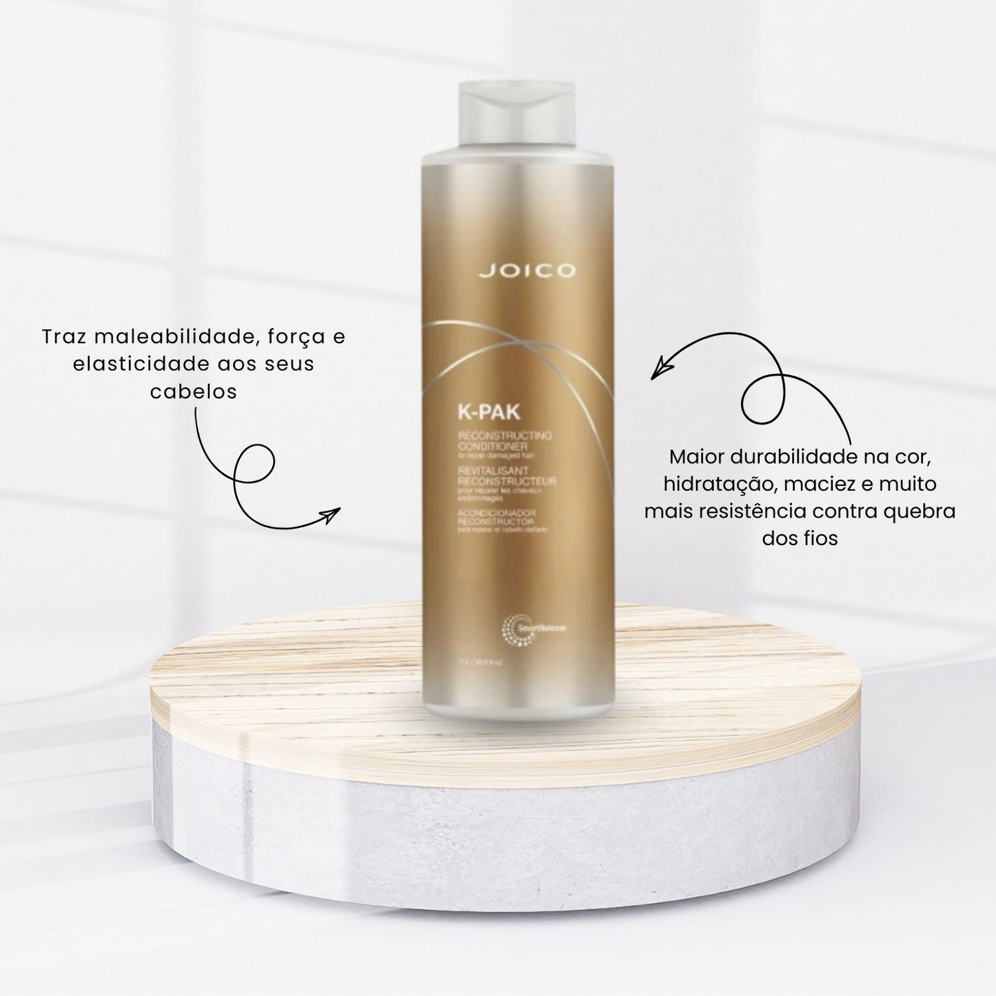 Kit Joico K-PAK Tratamento Shampoo 1 Litro + Condicionador 1 Litro