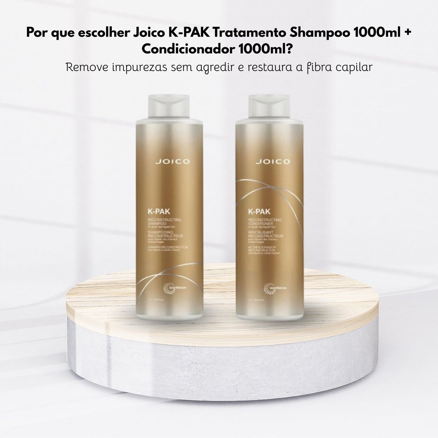 Kit Joico K-PAK Tratamento Shampoo 1 Litro + Condicionador 1 Litro