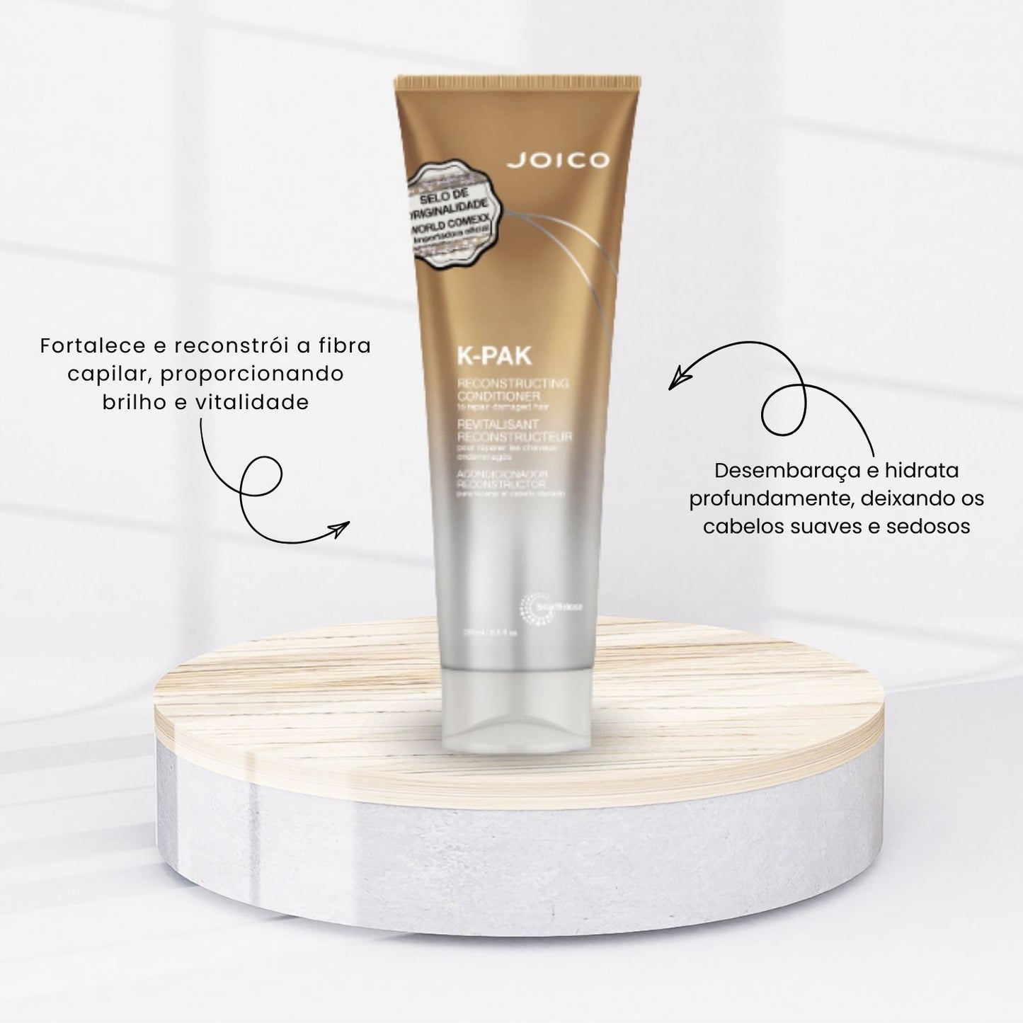 Kit Joico K-PAK Tratamento Shampoo 300 ml + Condicionador 250 ml