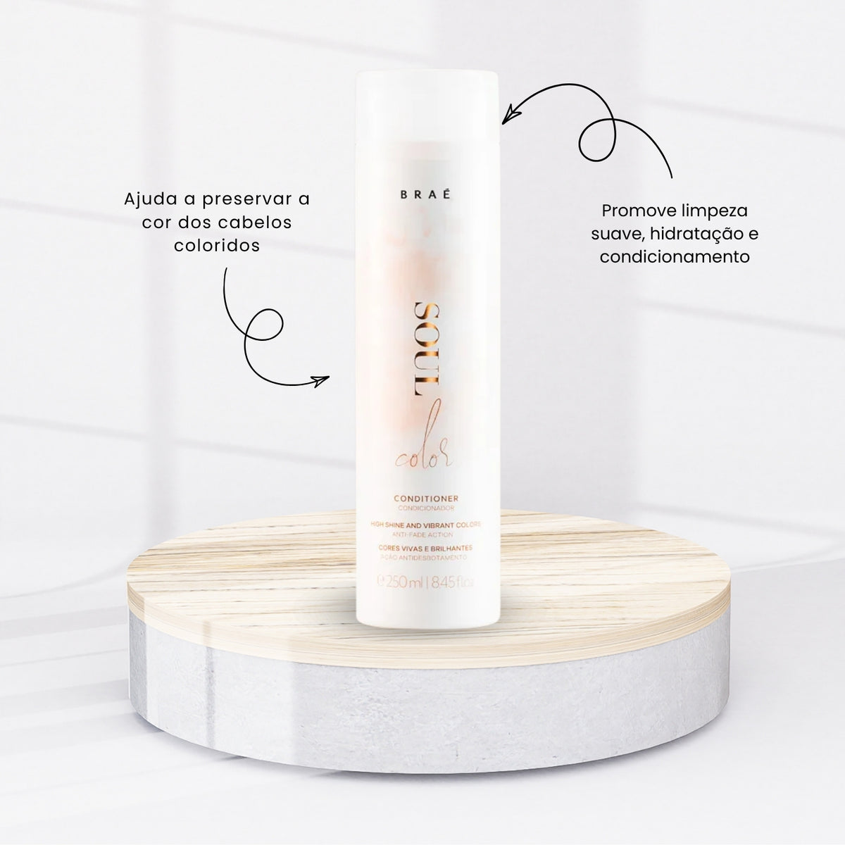 Kit Braé Soul Color Shampoo + Condicionador 250 ml + Máscara 200 g