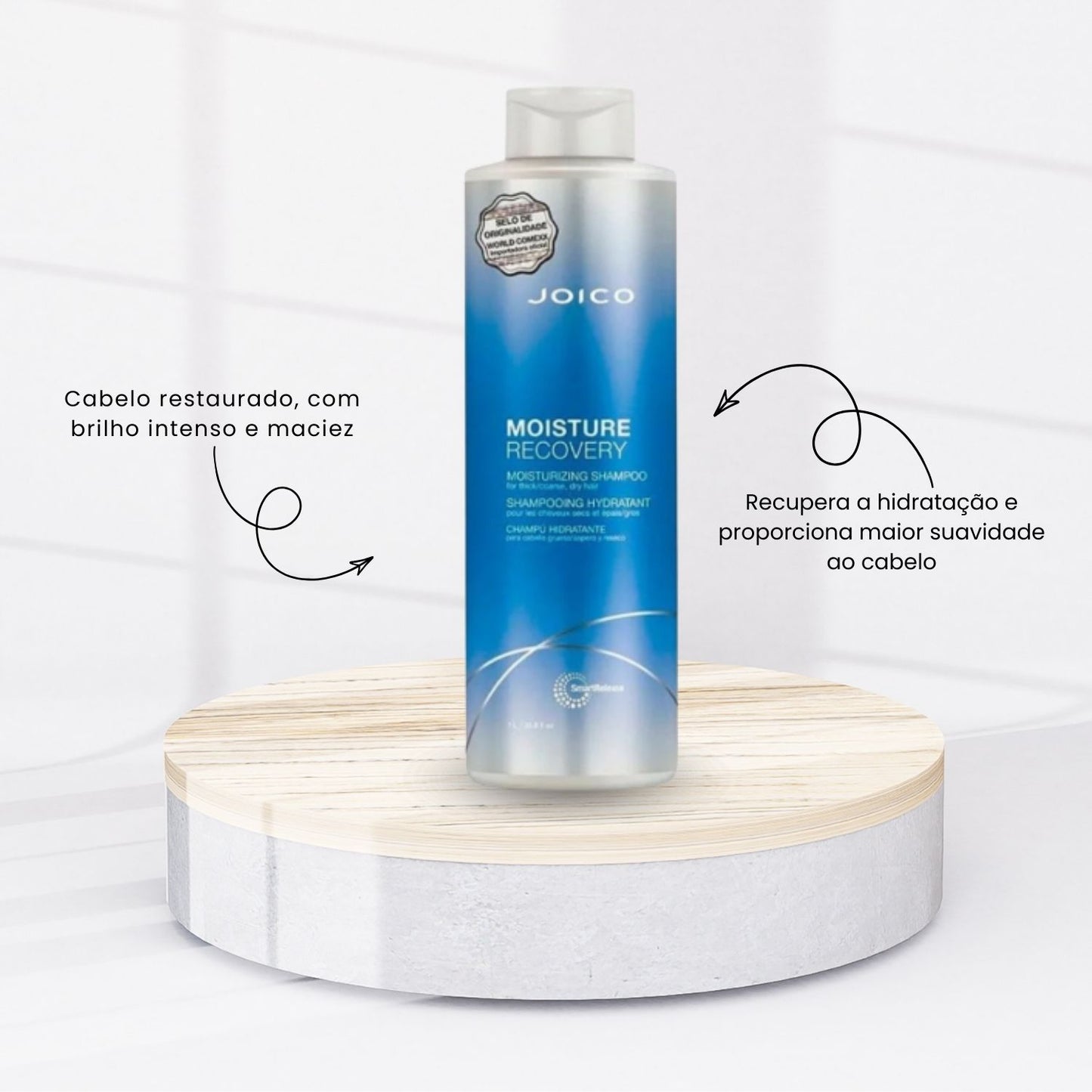 Kit Joico Moisture Recovery Tratamento Smart Release Shampoo 1 Litro + Condicionador 1 Litro