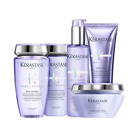 Kit Kérastase Blond Absolu Completo com 5 produtos (2 Shampoo's + Condicionador + Leave-in + Máscara)