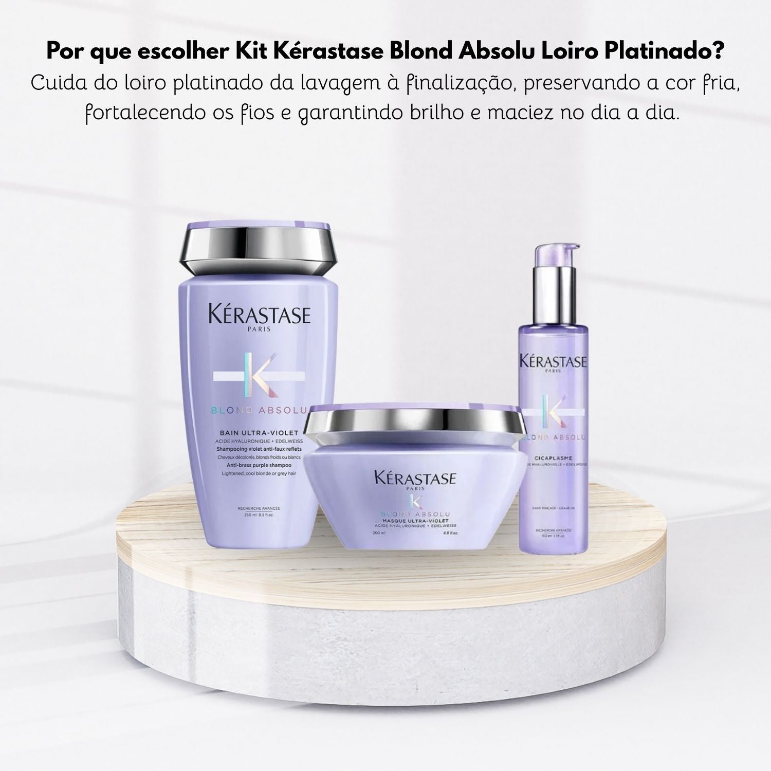Kérastase Blond Absolu シャンプー セット Kit Kérastase Blond Absolu Loiro Platinado (Shampoo + Máscara +