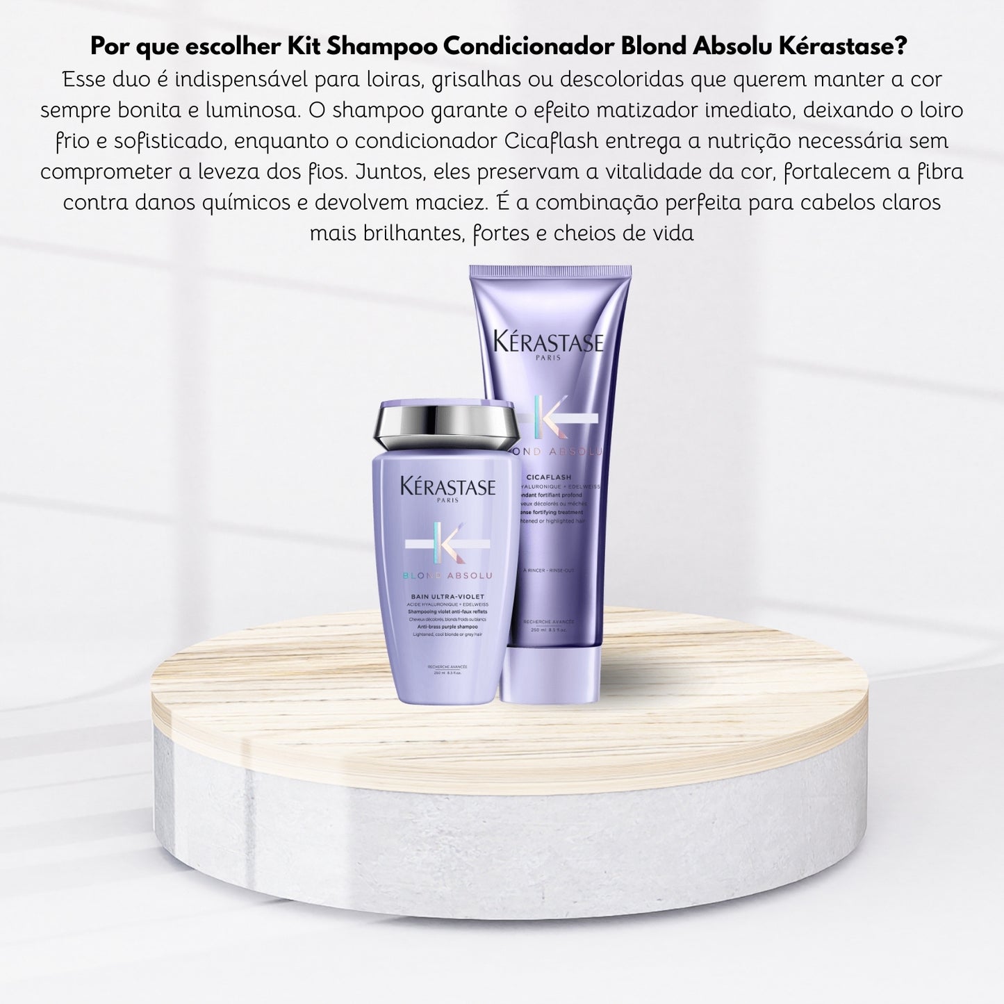 Kit Kérastase Blond Absolu Shampoo Ultra Violet + Condicionador Cicaflash 250 ml