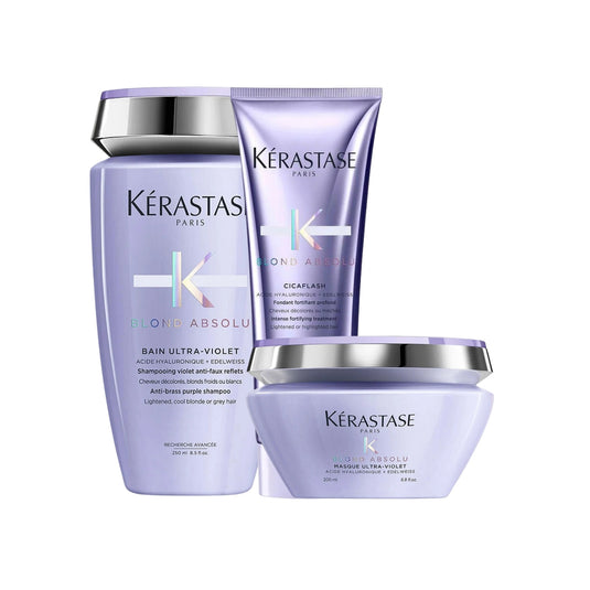Kit Kérastase Blond Absolu Ultra Violet Tratamento Shampoo + Condicionador 250 ml + Máscara 200 ml