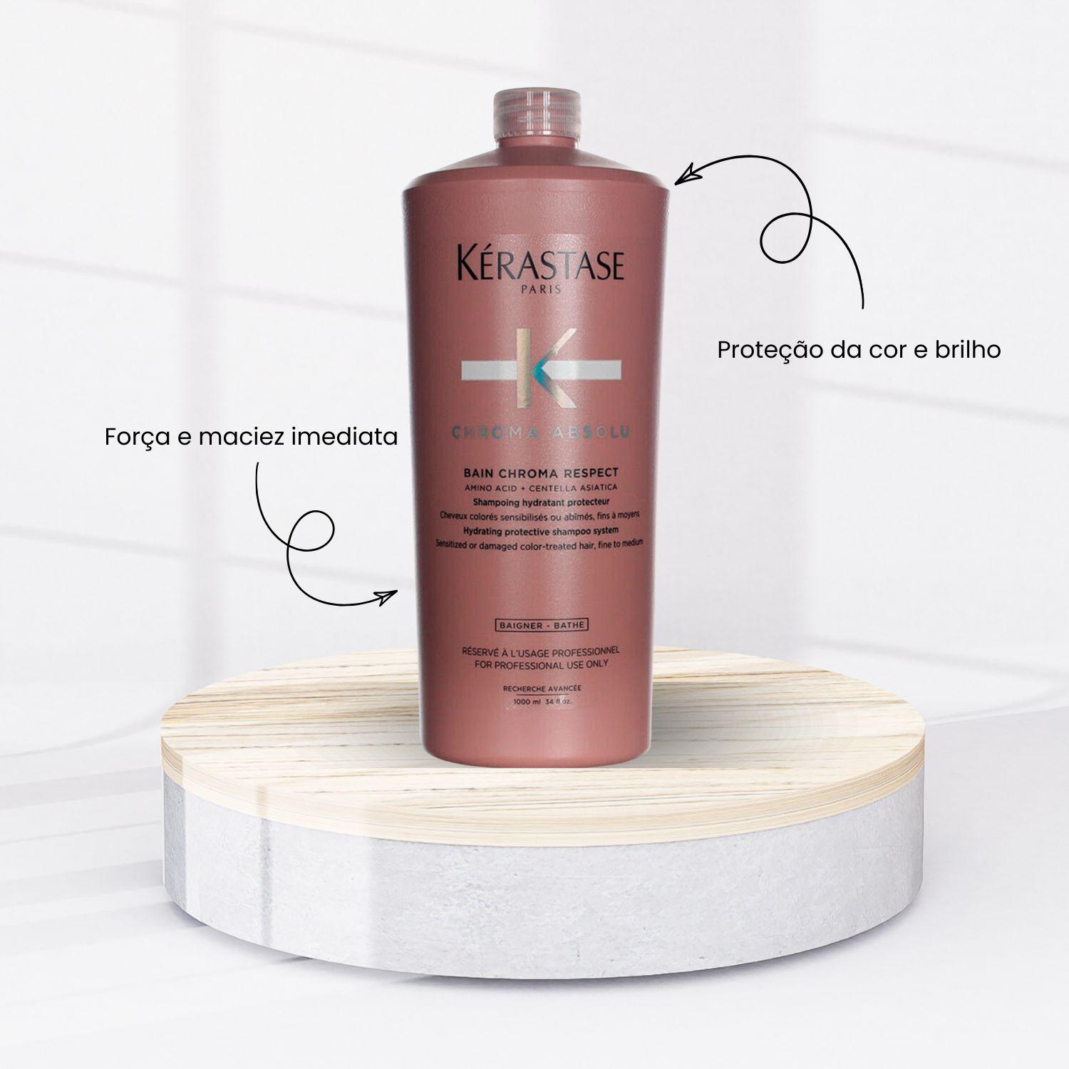 Shampoo Kérastase Chroma Absolu Bain Chroma Respect 1 Litro – Doce