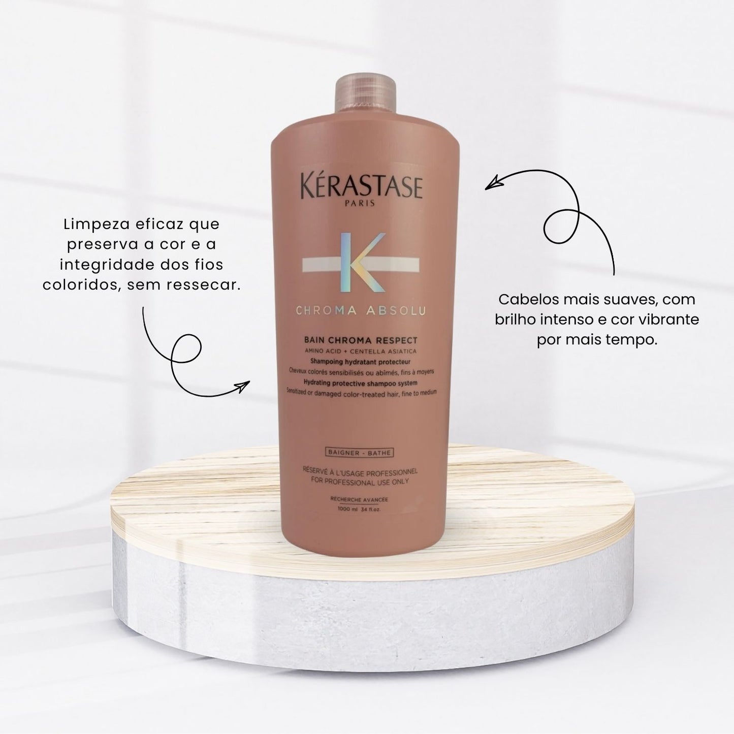 Shampoo Kérastase Chroma Absolu Bain Riche Respect 1 Litro