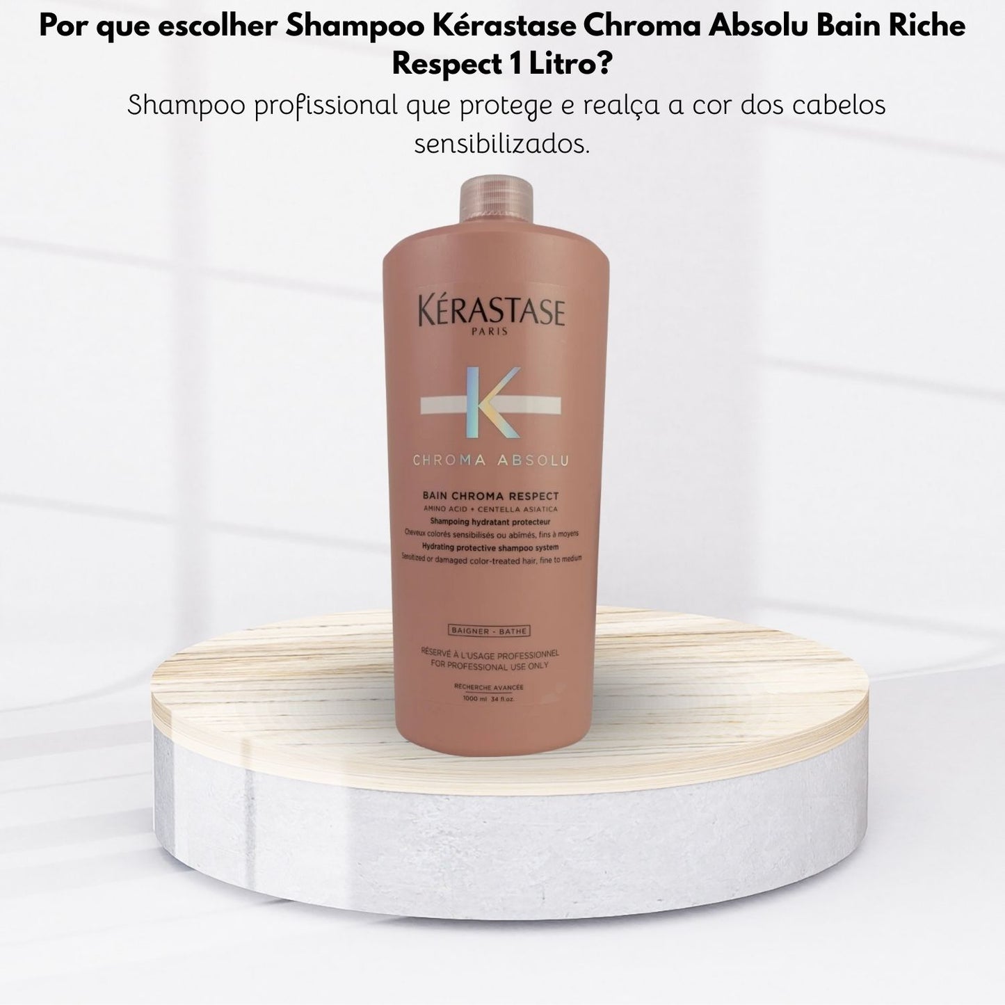 Shampoo Kérastase Chroma Absolu Bain Riche Respect 1 Litro