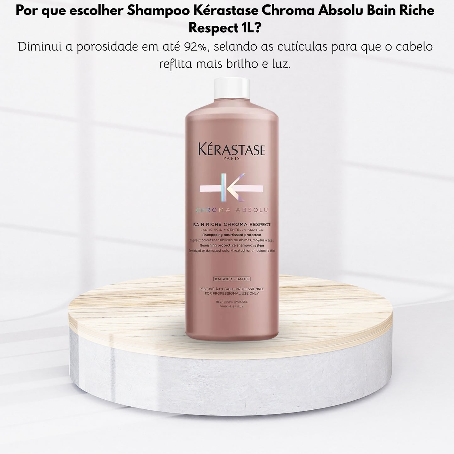 Shampoo Kérastase Chroma Absolu Bain Riche Respect 1 Litro