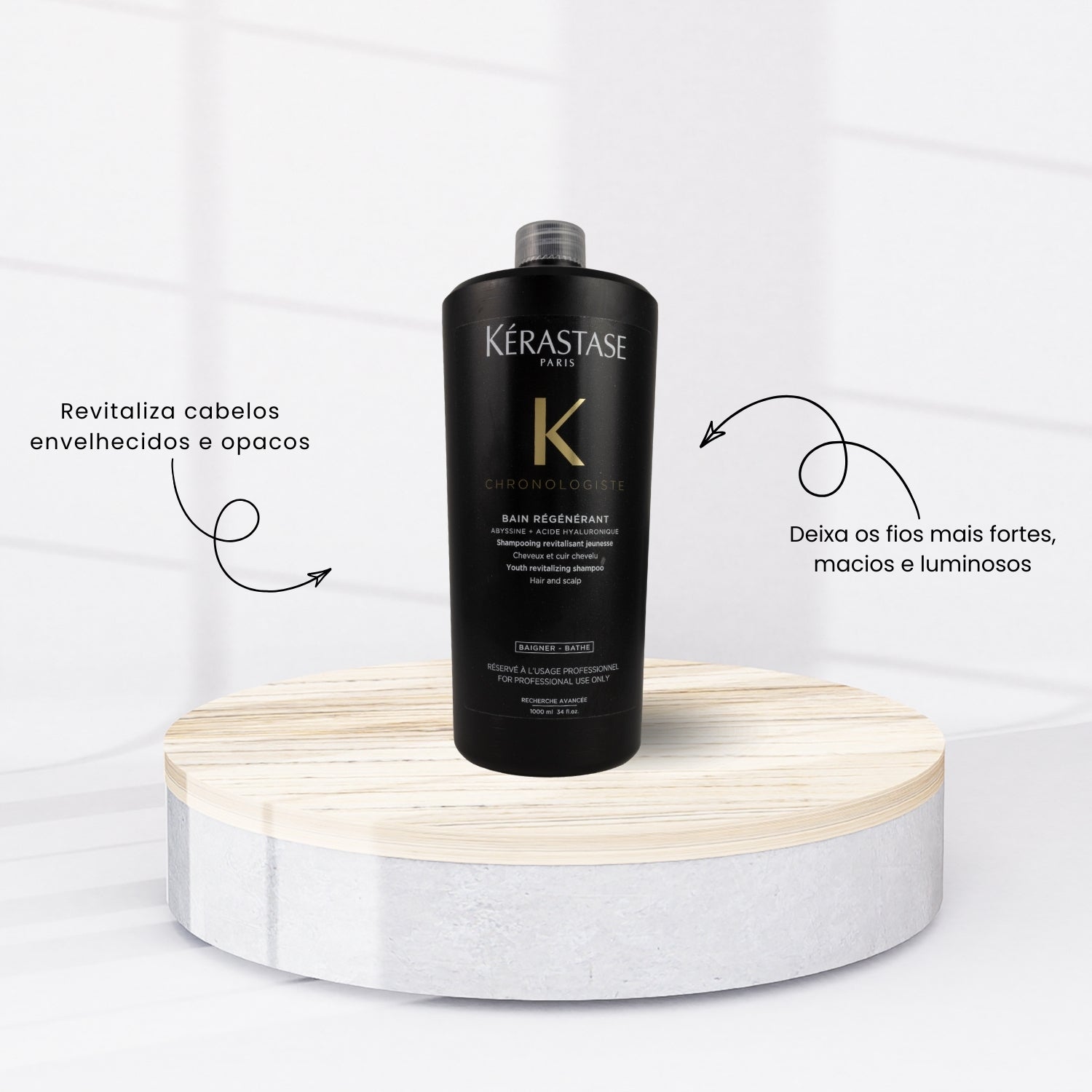 Shampoo Kérastase Chronologiste Bain Régénérant 1 Litro – Doce Beleza