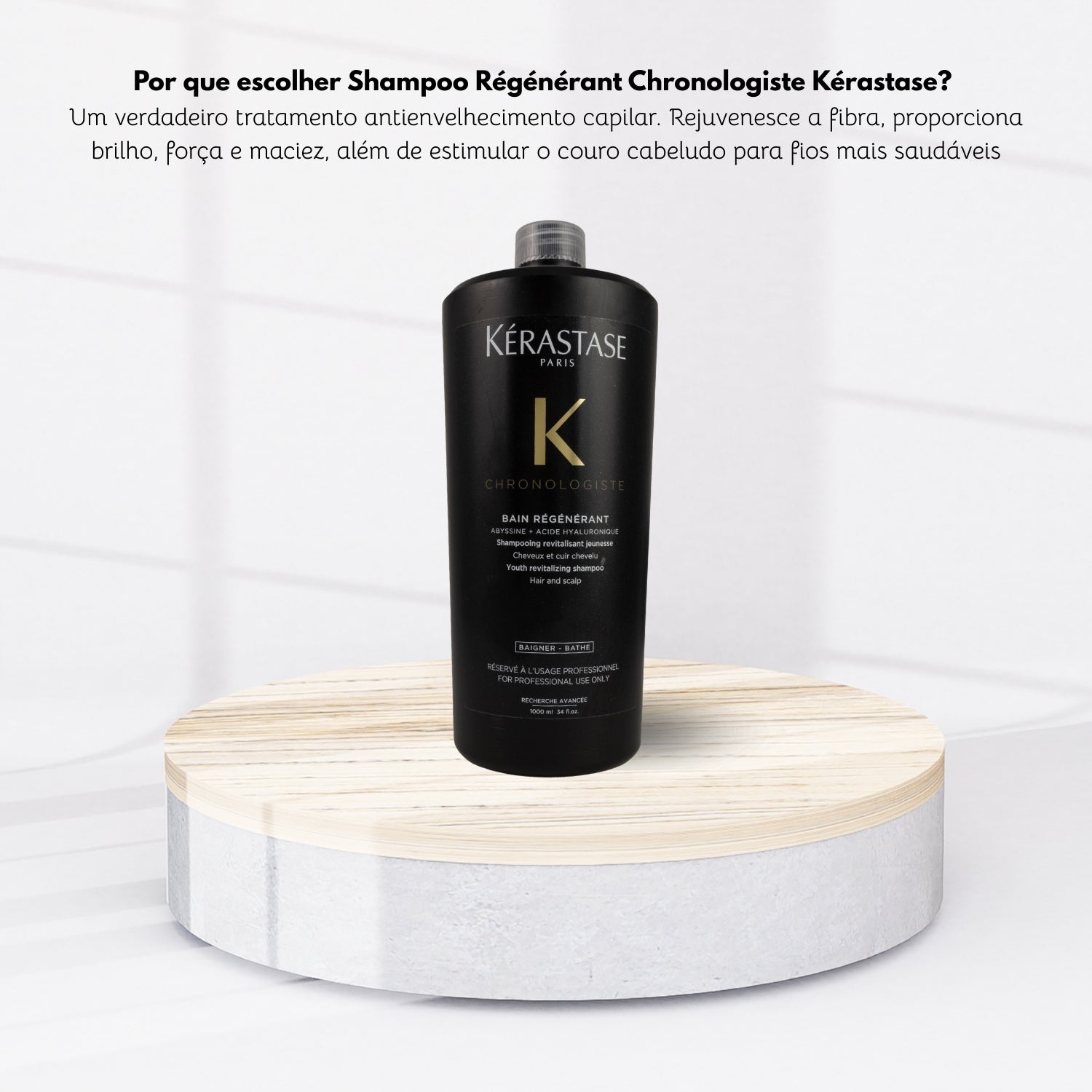 Shampoo Kérastase Chronologiste Bain Régénérant 1 Litro – Doce Beleza