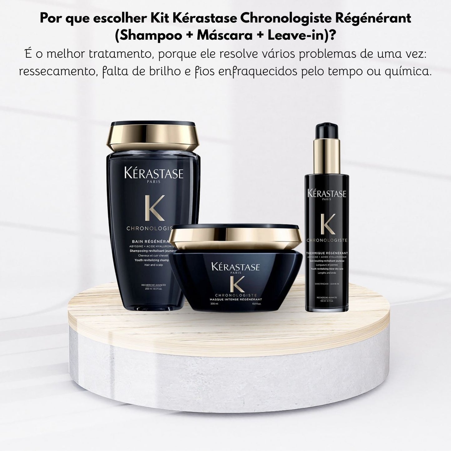 Kit Kérastase Chronologiste Régénérant (Shampoo + Máscara + Leave-in)