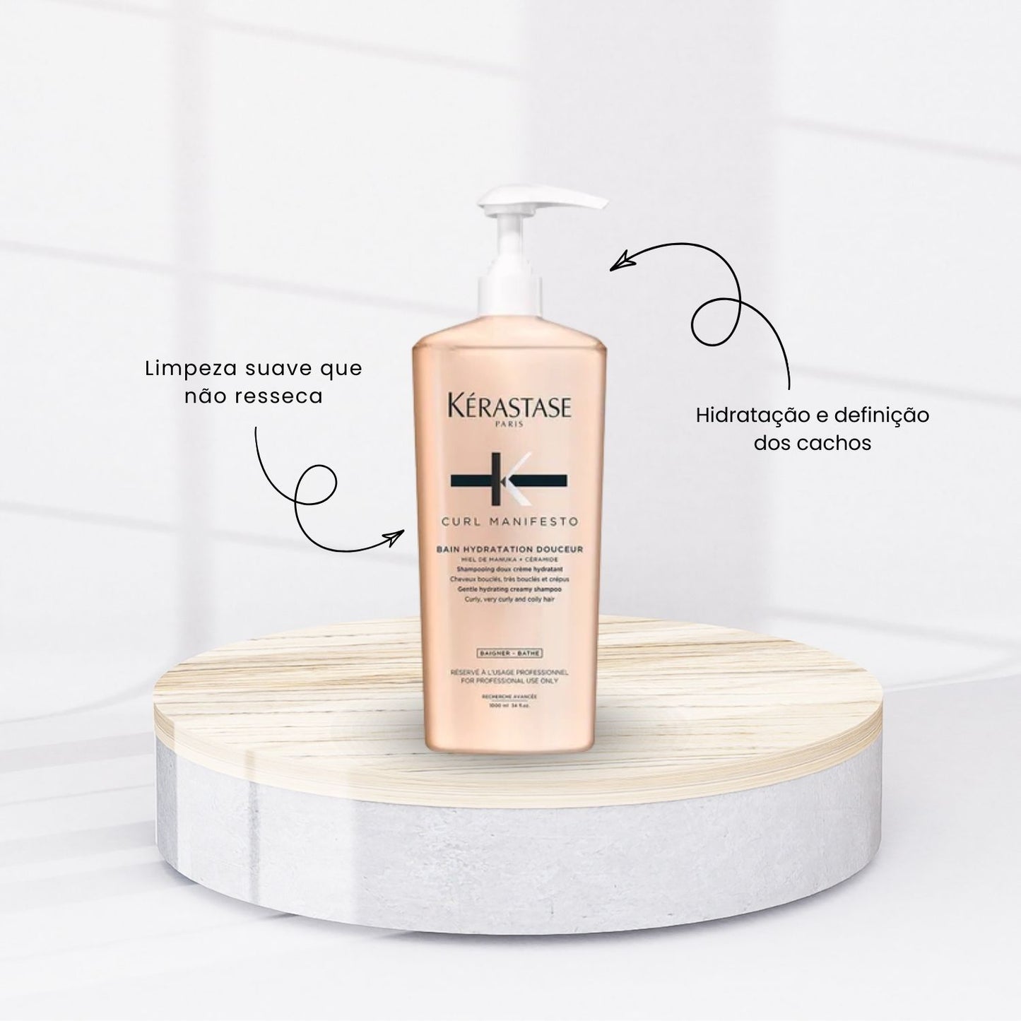 Shampoo Kérastase Curl Manifesto Bain Hydratation Douceur 1 Litro