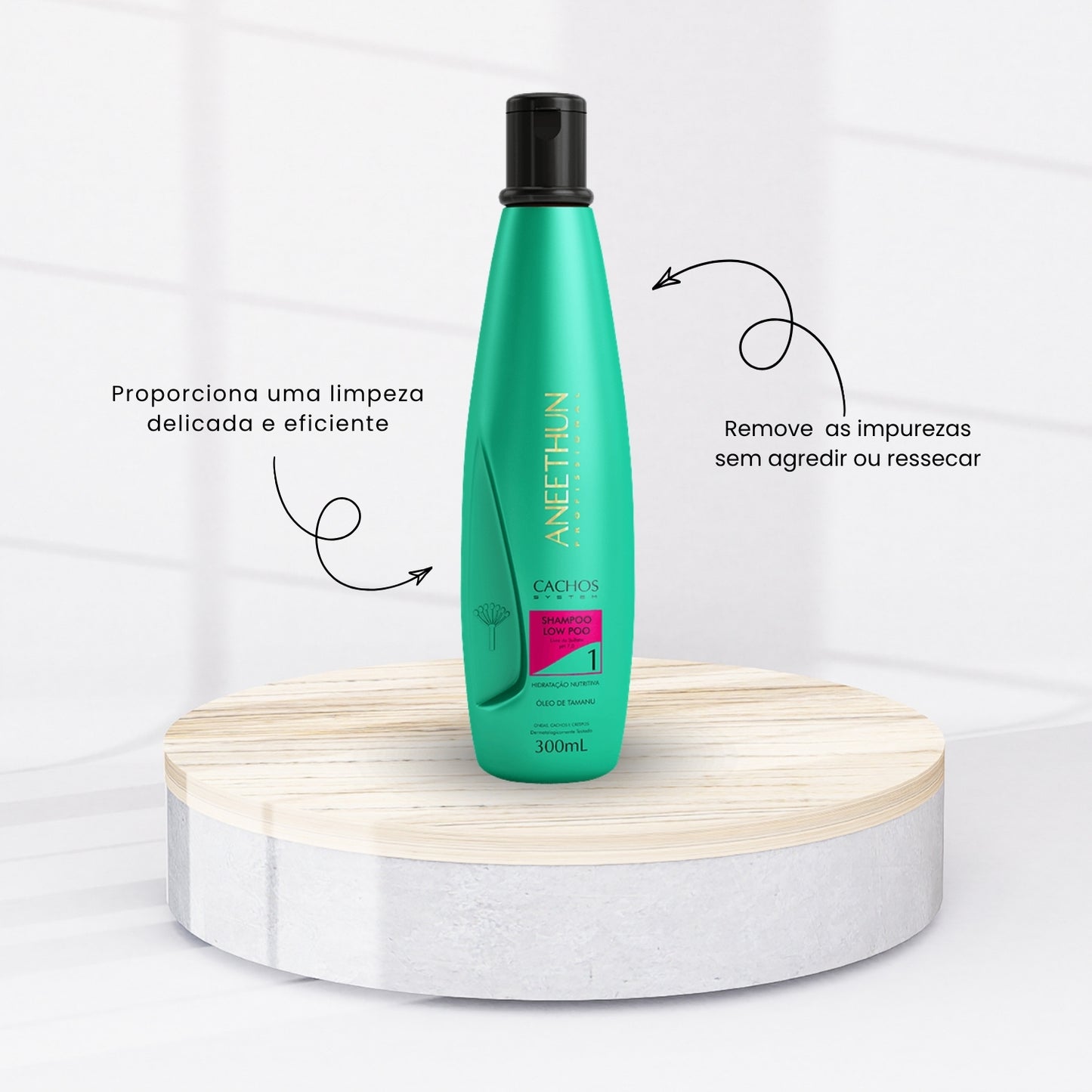 Kit Aneethun Cachos Shampoo 300 ml + Finalizador Crespos + Ondas e Cachos + Gelatina 250 g