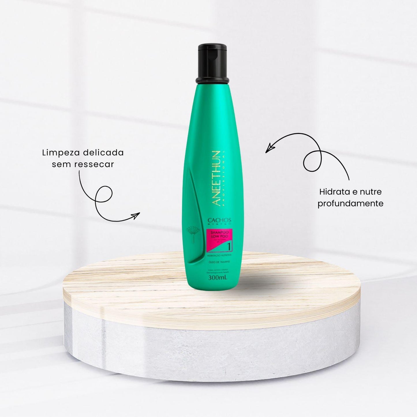 Kit Aneethun Cachos Shampoo 300 ml + Finalizador Crespos 250 g para Cabelo Cacheado