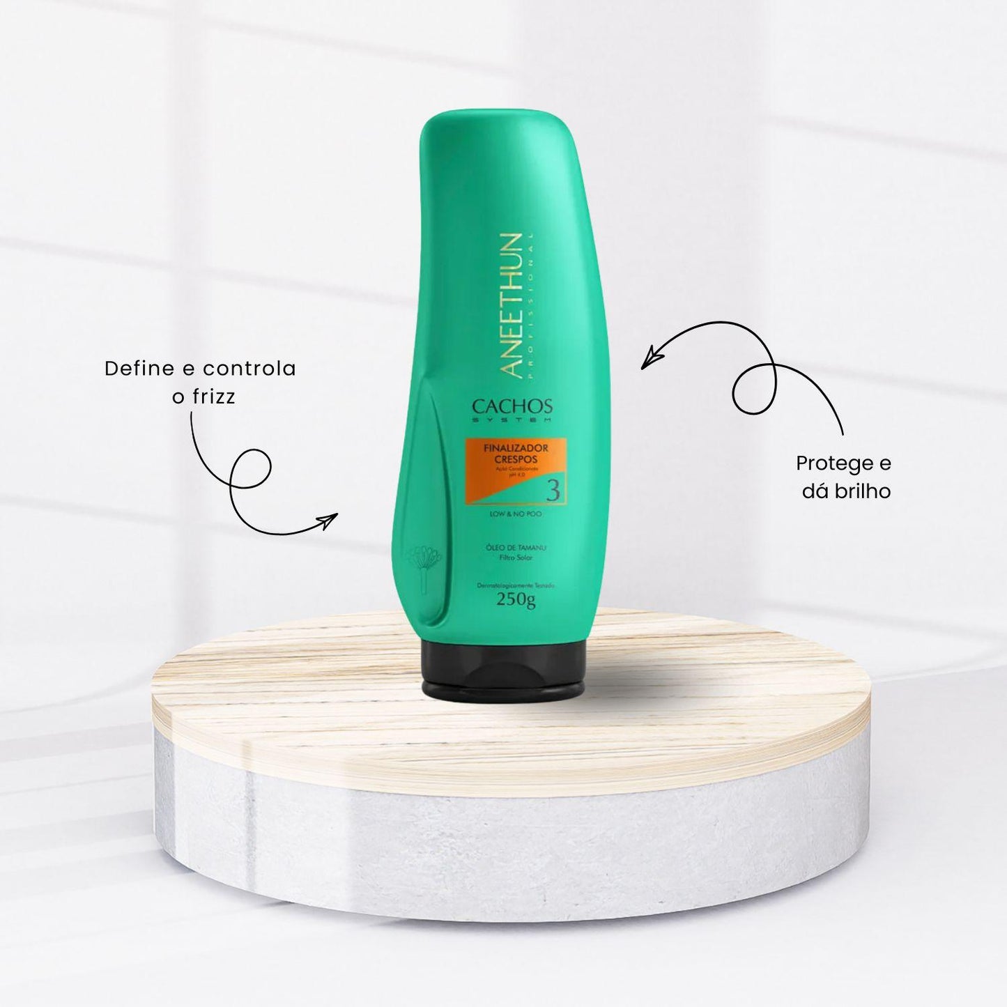 Kit Aneethun Cachos Shampoo 300 ml + Finalizador Crespos 250 g para Cabelo Cacheado