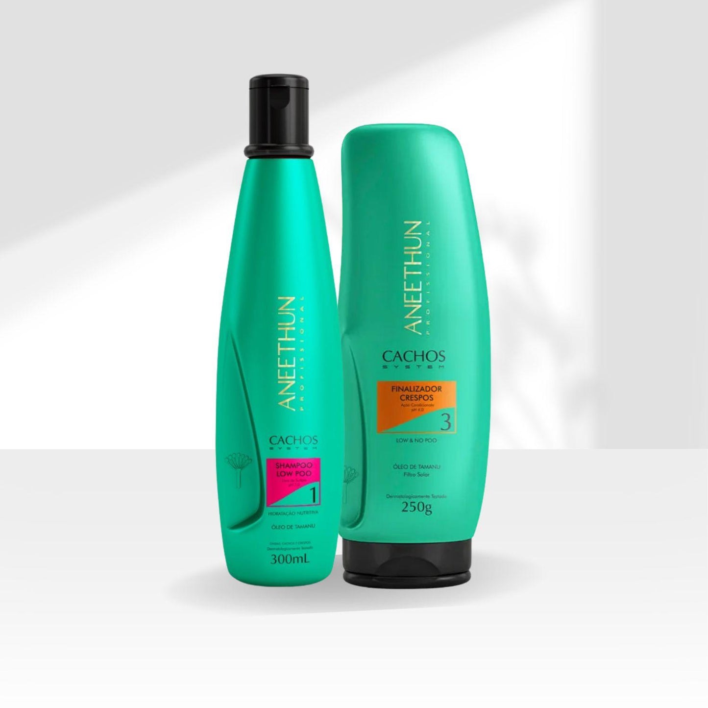 Kit Aneethun Cachos Shampoo 300 ml + Finalizador Crespos 250 g para Cabelo Cacheado