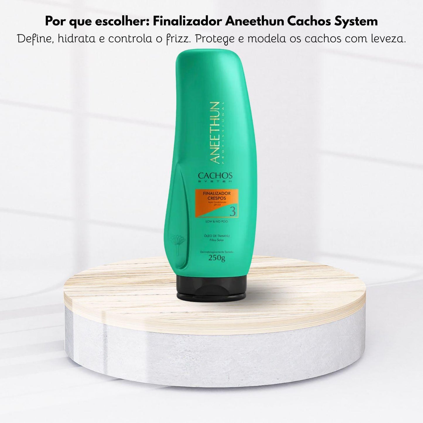 Kit Aneethun Cachos Shampoo 300 ml + Finalizador Crespos 250 g para Cabelo Cacheado