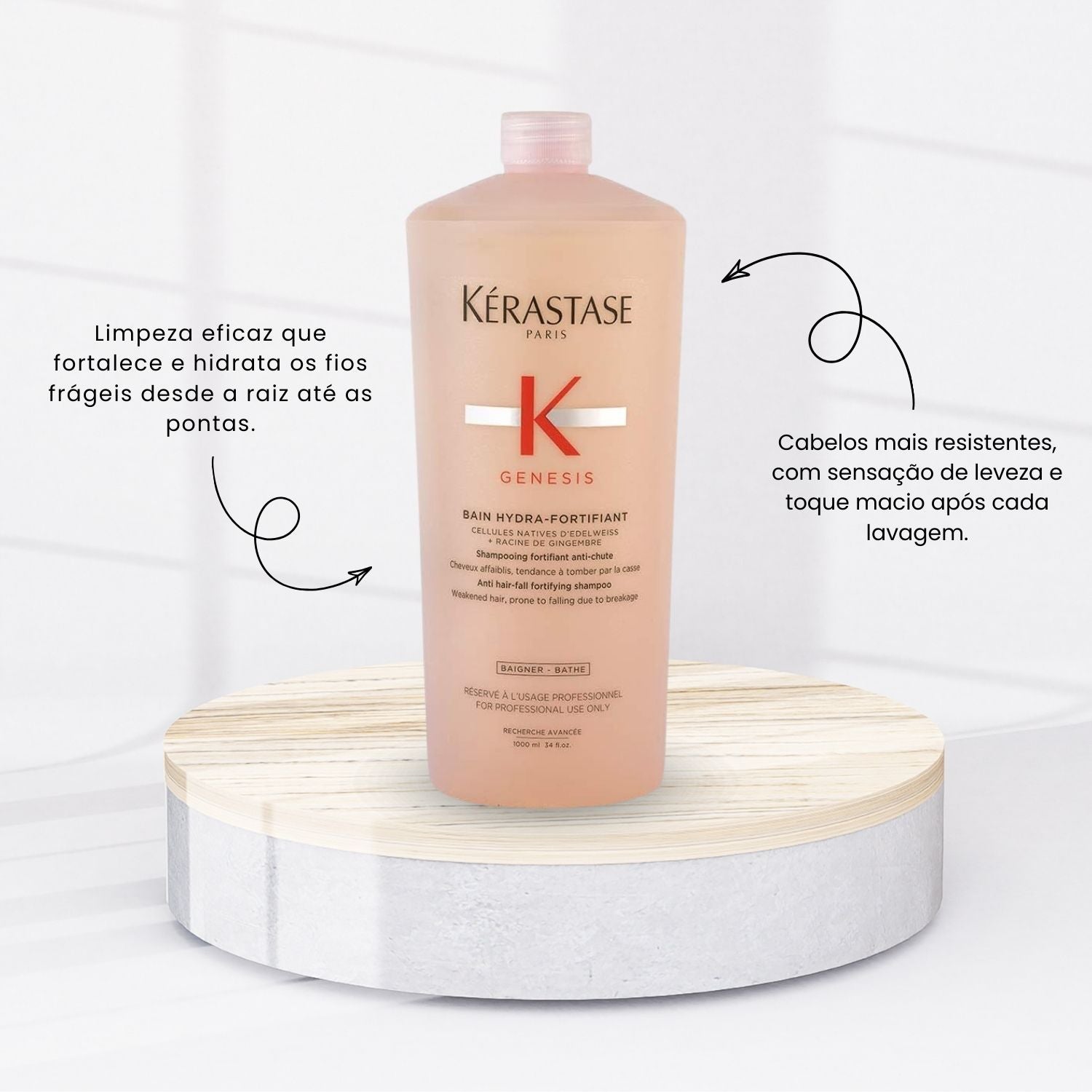 Shampoo Kérastase Genesis Bain-Hydra Fortifiant 1 Litro – Doce Beleza