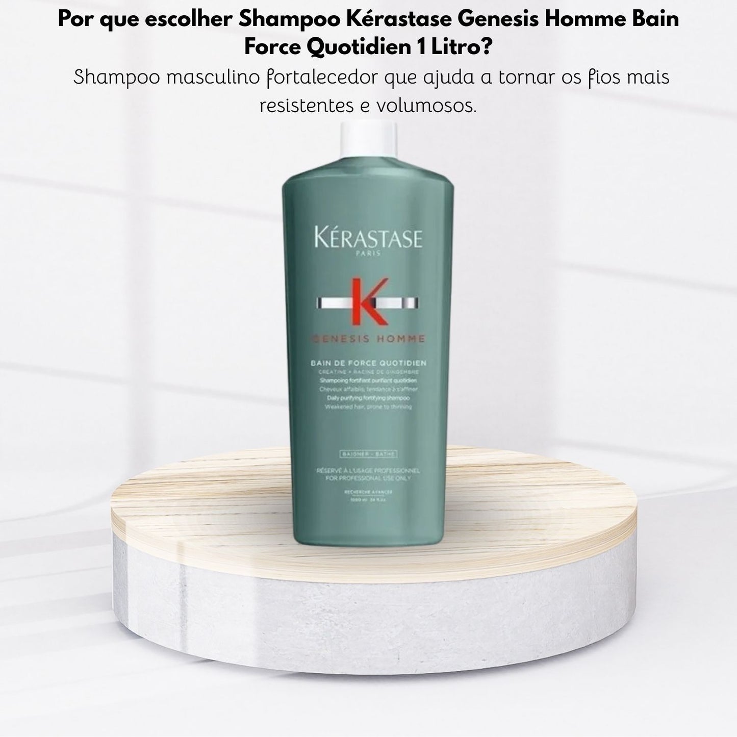 Shampoo Kérastase Genesis Homme Bain Force Quotidien 1 Litro