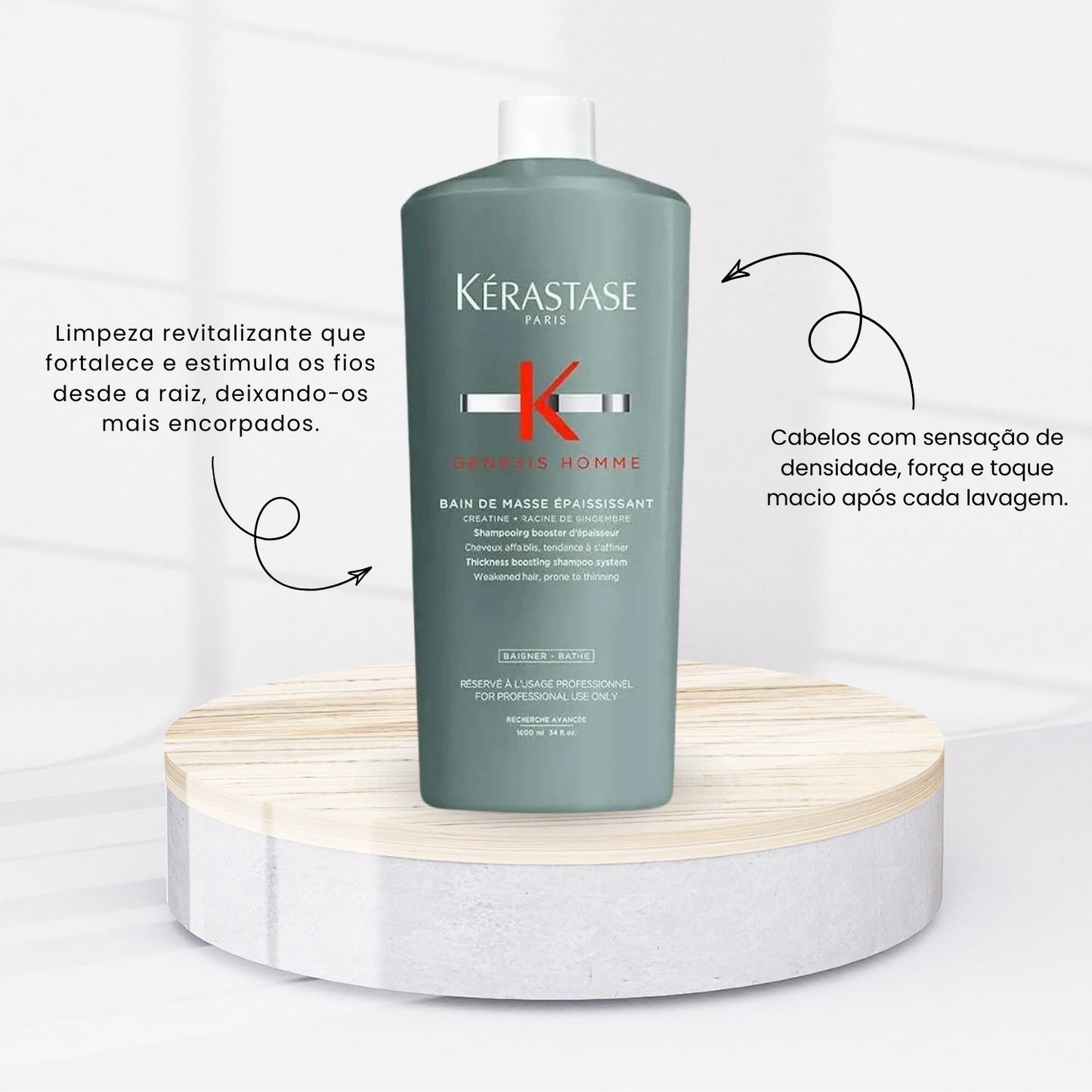 Shampoo Kérastase Genesis Homme Bain Masse 1 Litro