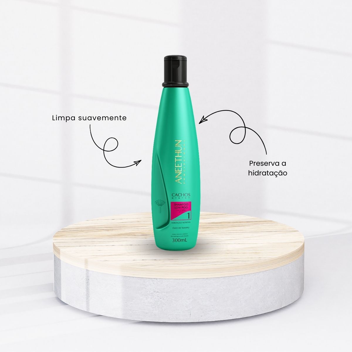 Shampoo Aneethun Cachos Low Poo para Cabelo Cacheado 300 ml